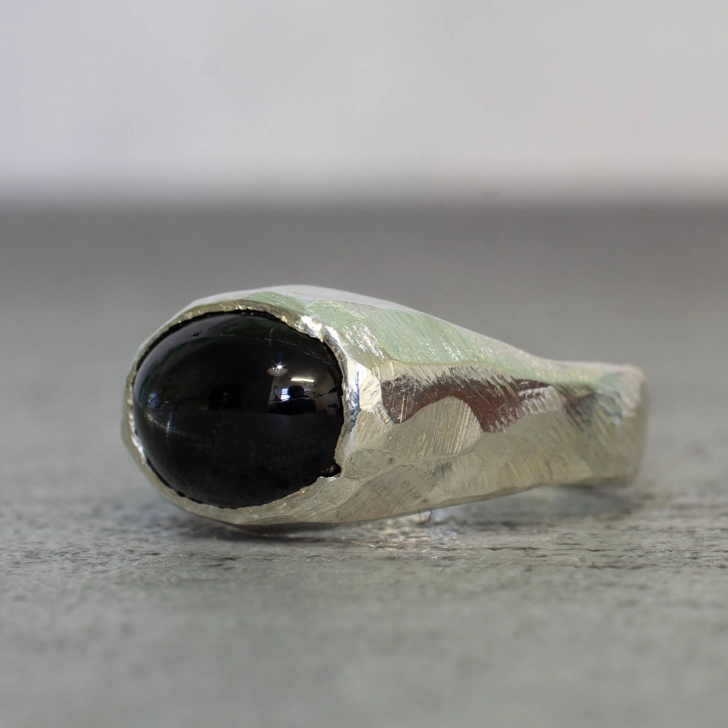 Signet Ring with Black Star Diopside - Sterling Silver sold by Sophie Divett Jewelry product image thumbnail 2