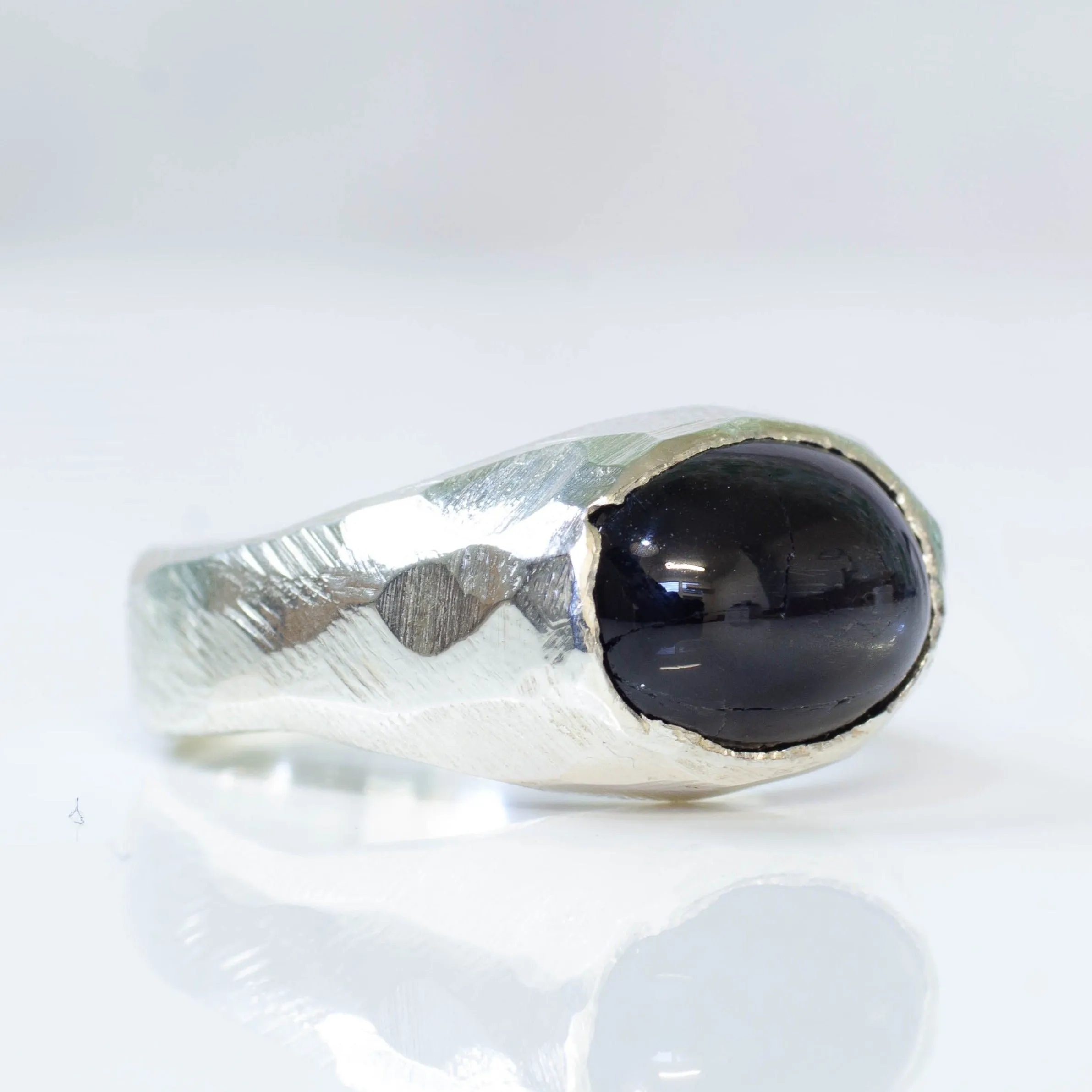 Signet Ring with Black Star Diopside - Sterling Silver sold by Sophie Divett Jewelry product image thumbnail 3