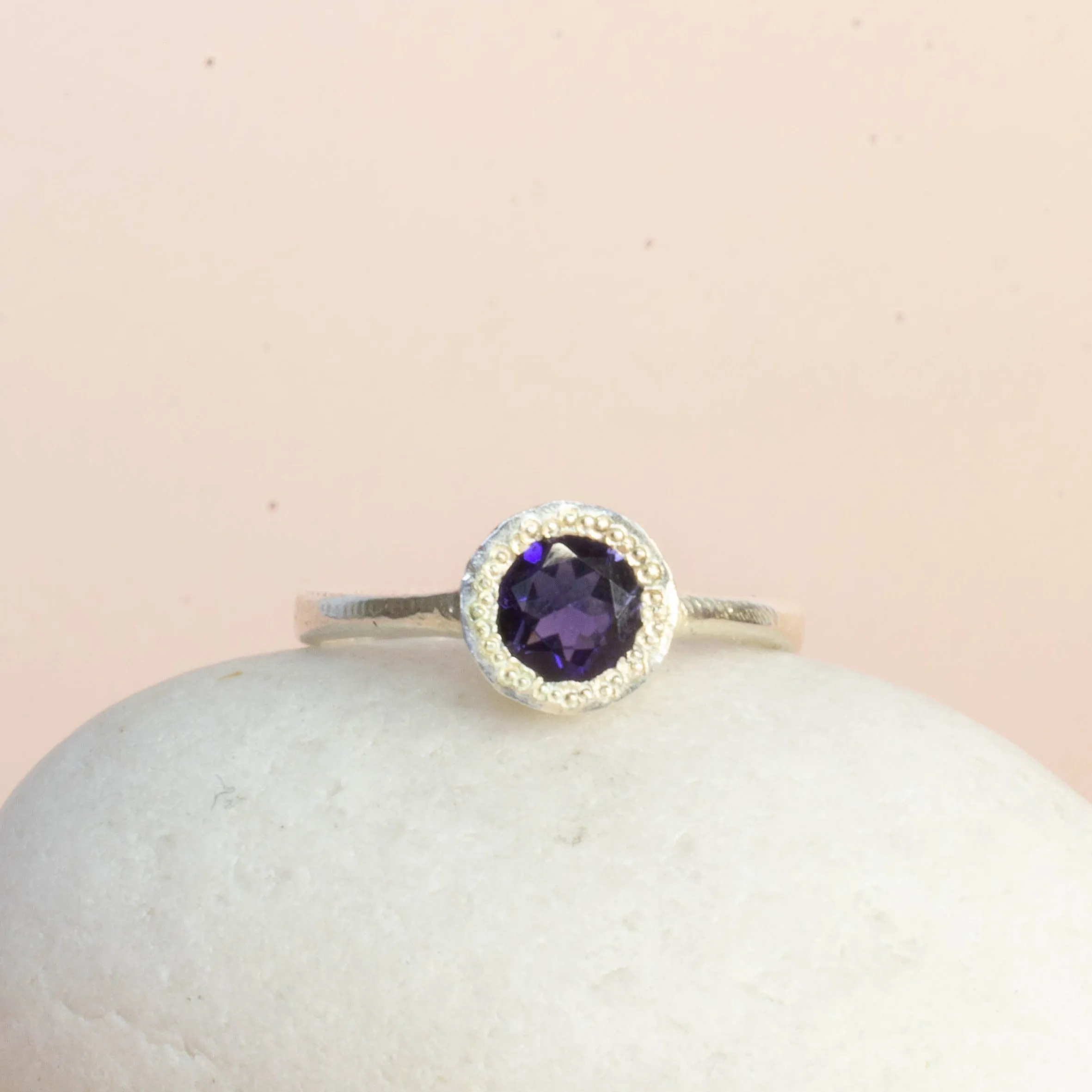Lota Ring - Sterling Silver with Iolite sold by Sophie Divett Jewelry