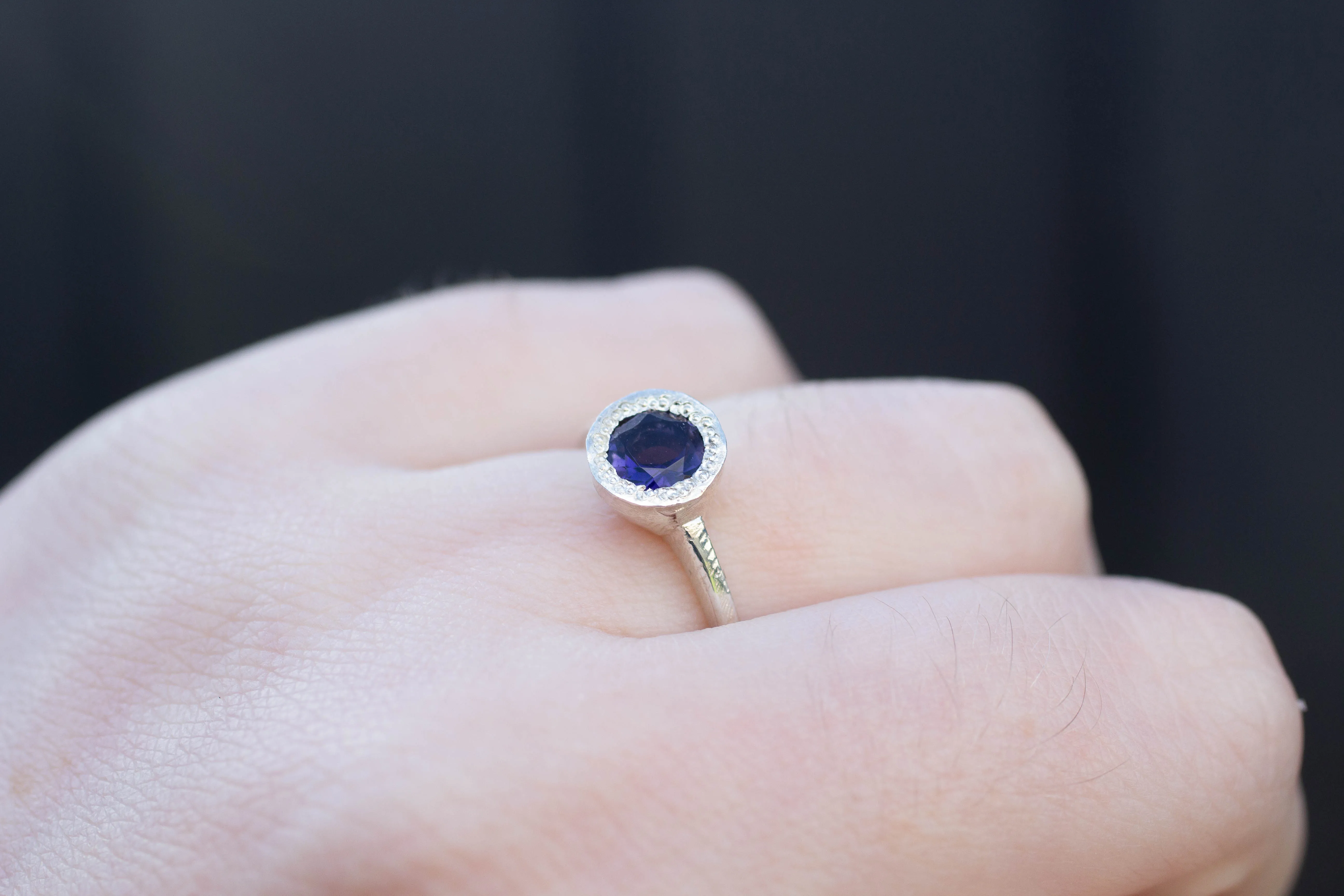 Lota Ring - Sterling Silver with Iolite sold by Sophie Divett Jewelry product image thumbnail 5
