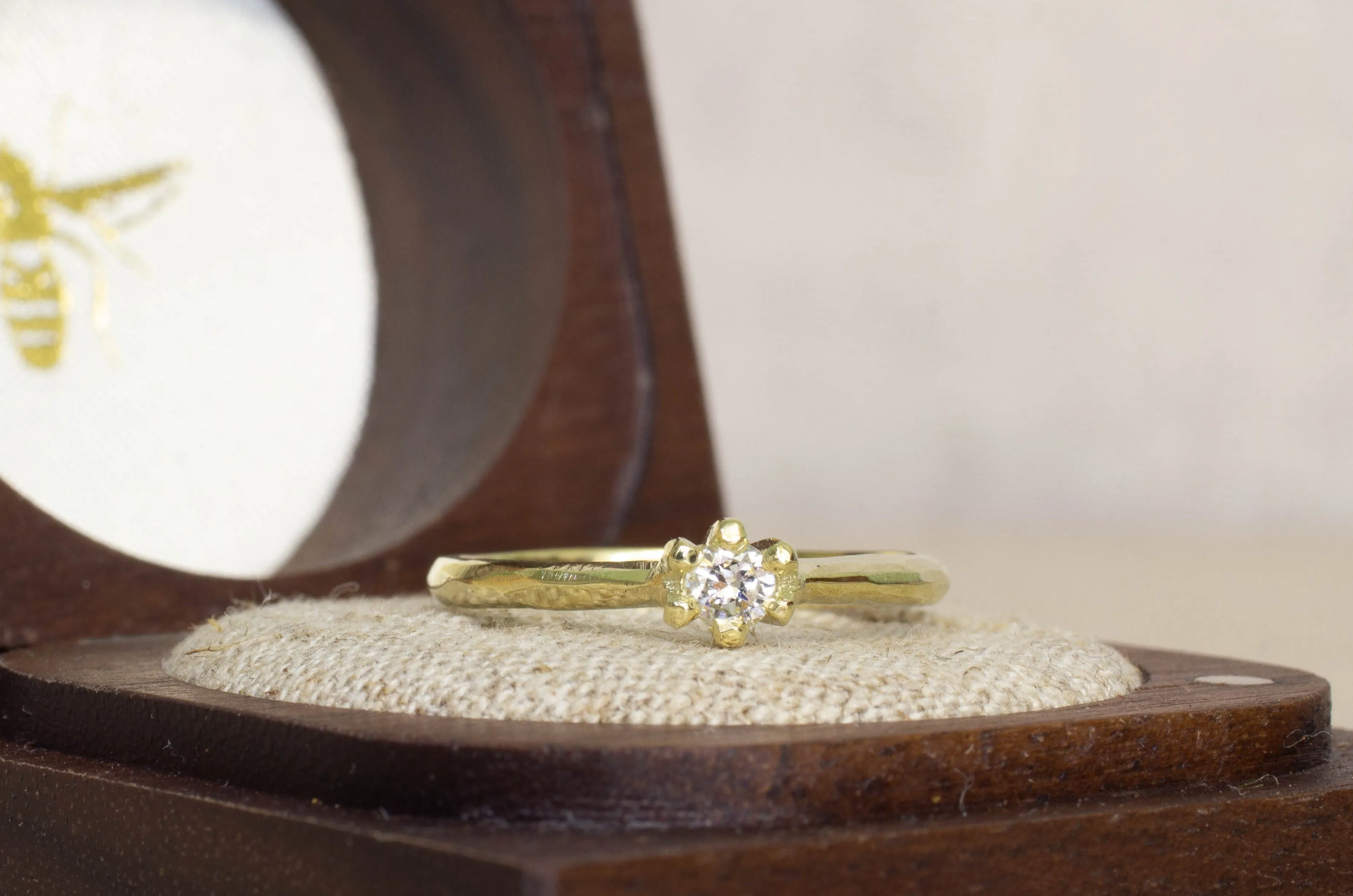 Seed Ring - 14ct Yellow Gold with Diamond sold by Sophie Divett Jewelry product image thumbnail 2