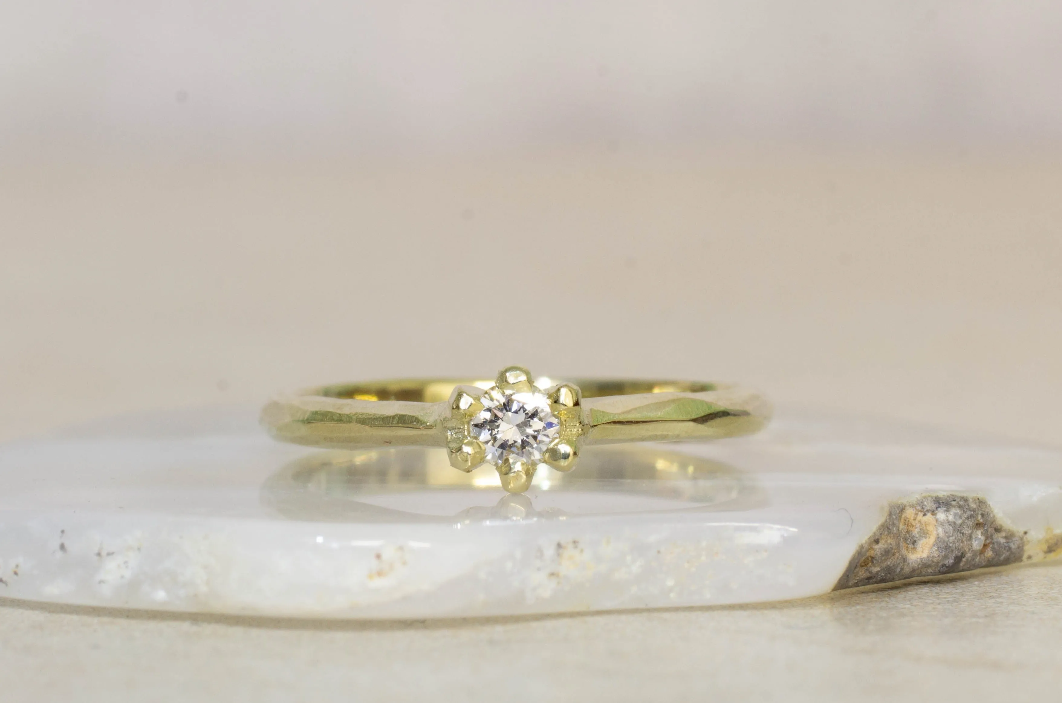 Seed Ring - 14ct Yellow Gold with Diamond sold by Sophie Divett Jewelry product image thumbnail 5