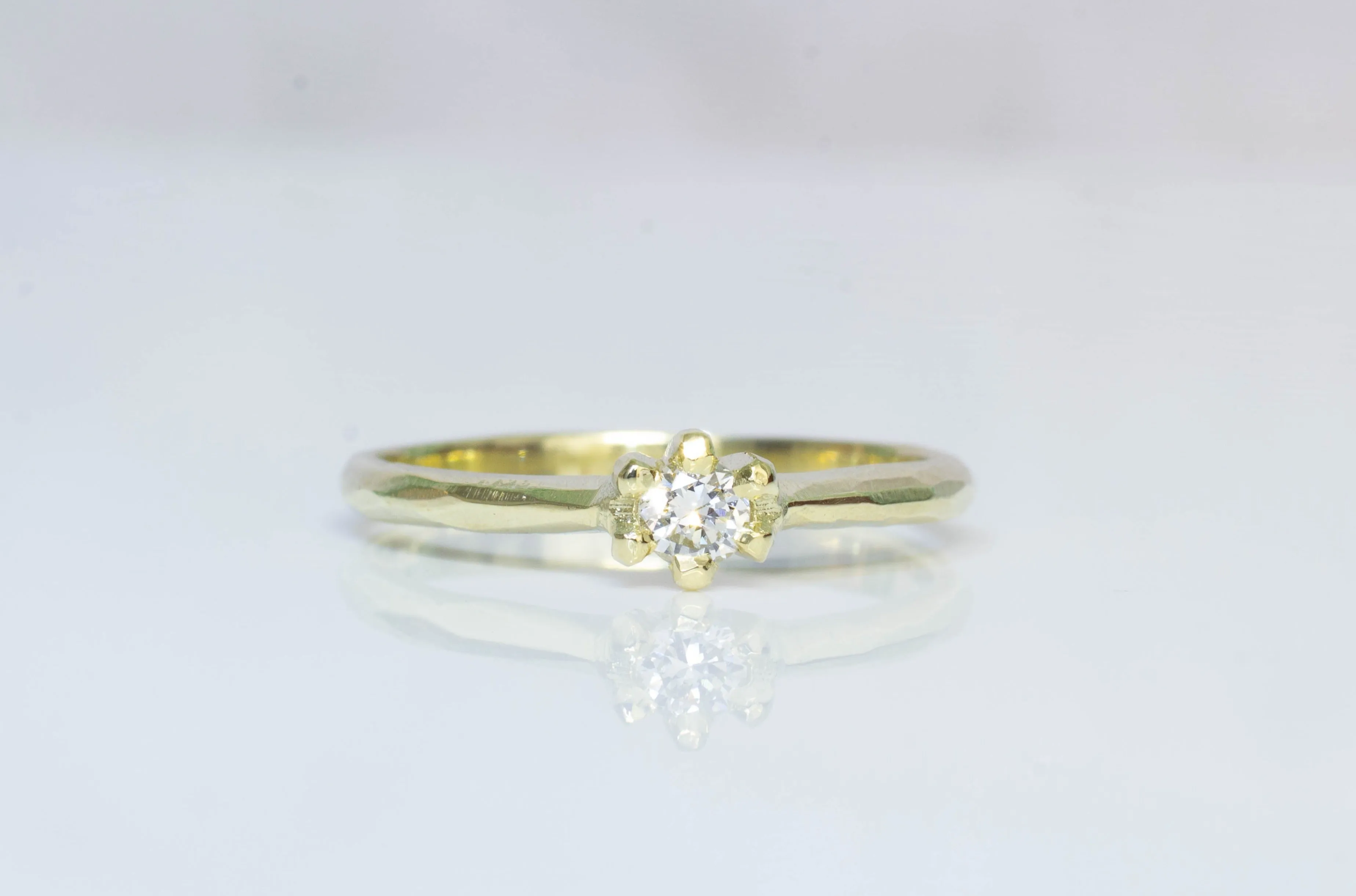 Seed Ring - 14ct Yellow Gold with Diamond sold by Sophie Divett Jewelry