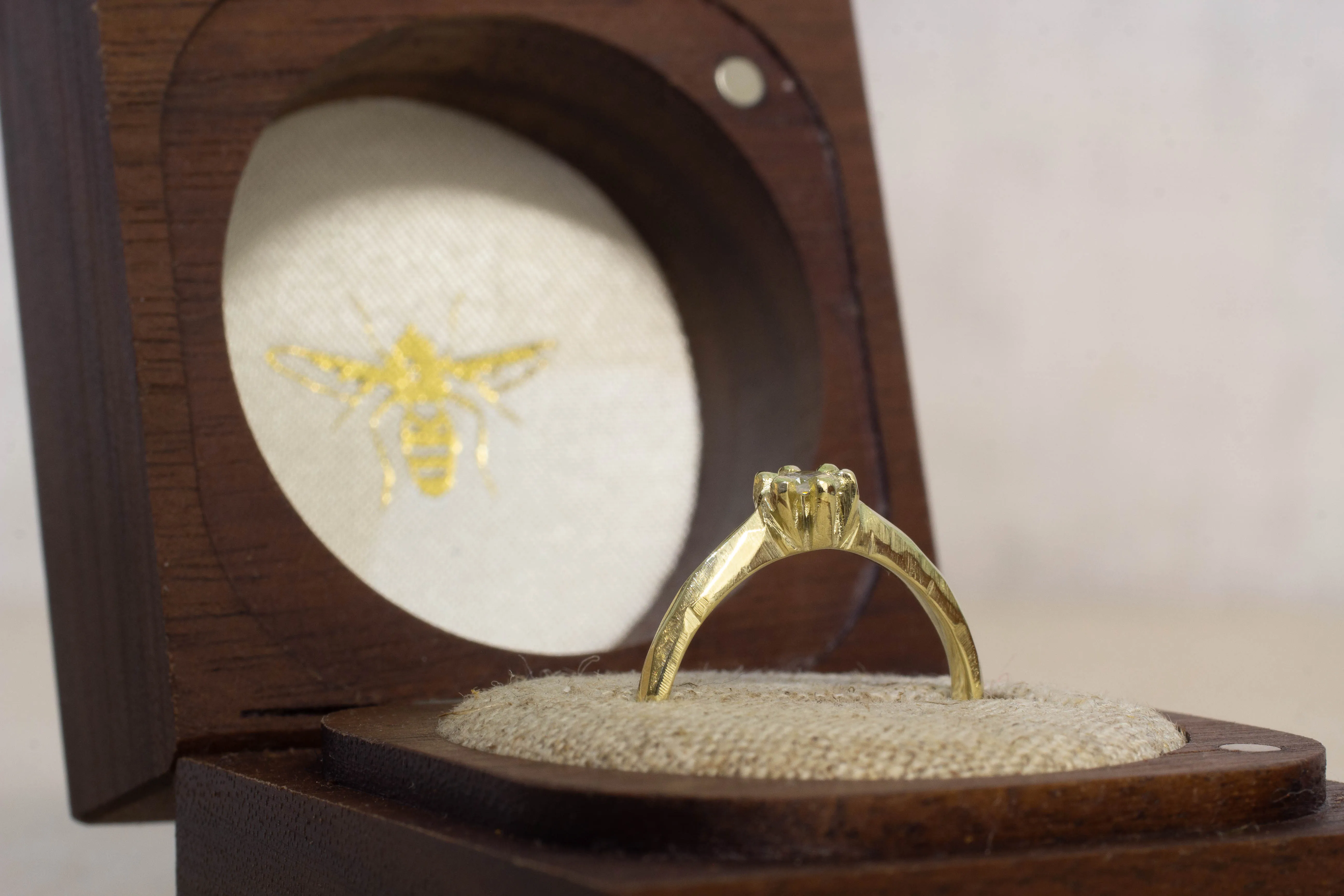 Seed Ring - 14ct Yellow Gold with Diamond sold by Sophie Divett Jewelry product image thumbnail 4