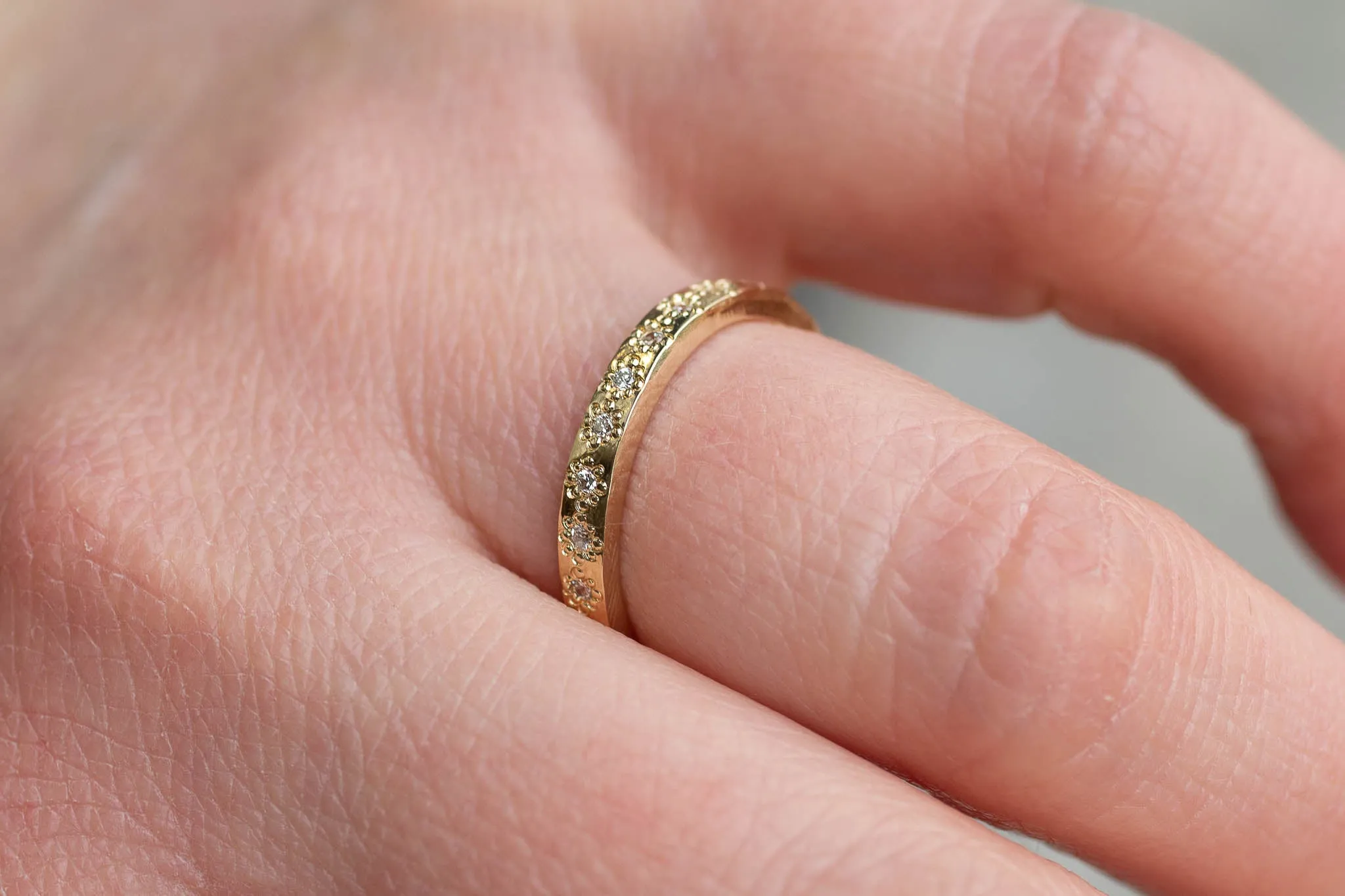 Eternity Band - Narrow - Yellow Gold with Diamonds sold by Sophie Divett Jewelry product image thumbnail 5