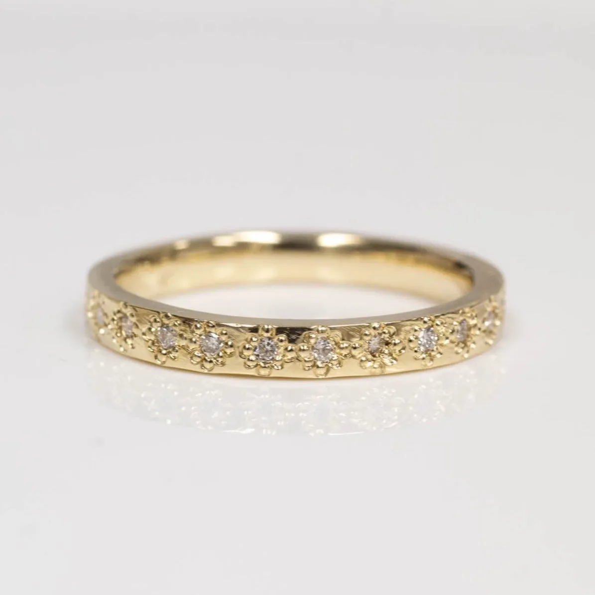 Eternity Band - Narrow - Yellow Gold with Diamonds sold by Sophie Divett Jewelry