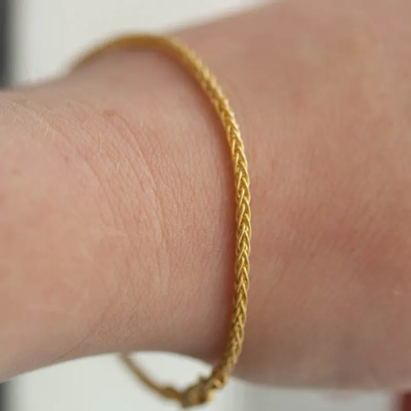 Wheat Chain Bracelet - 9ct Yellow Gold sold by Sophie Divett Jewelry