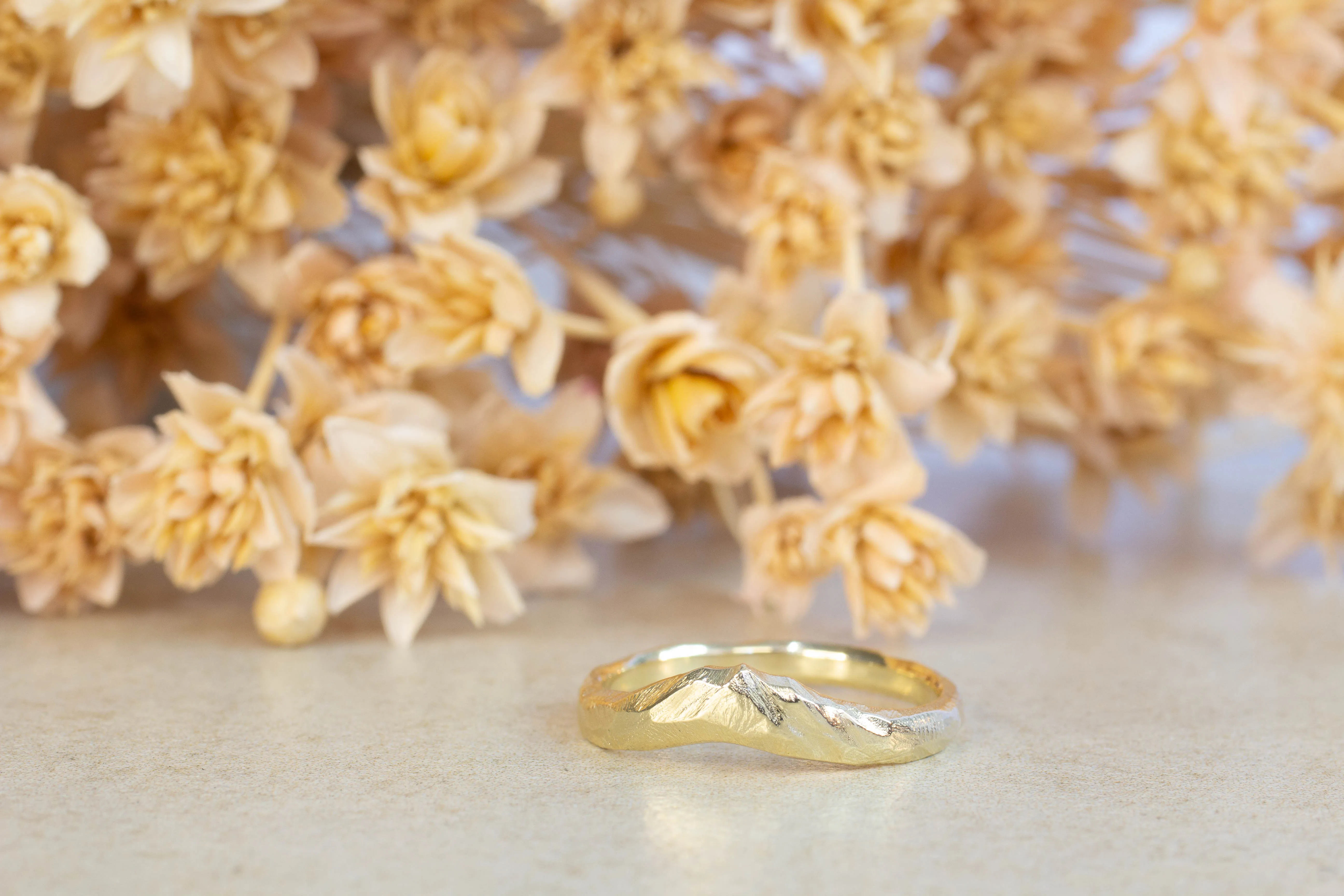 Mountain Fitted Band - Yellow Gold sold by Sophie Divett Jewelry product image thumbnail 4