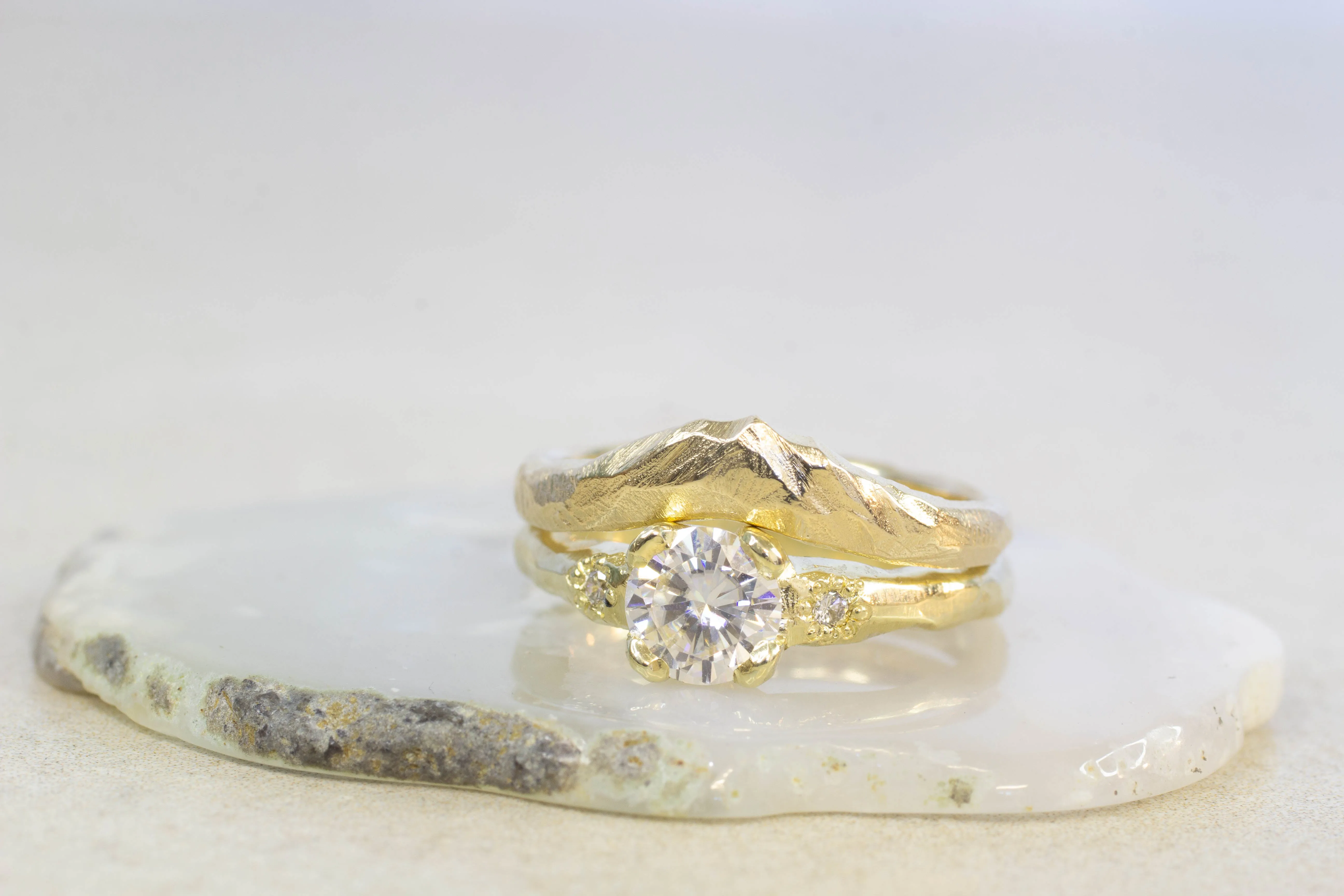 Mountain Fitted Band - Yellow Gold sold by Sophie Divett Jewelry product image thumbnail 2