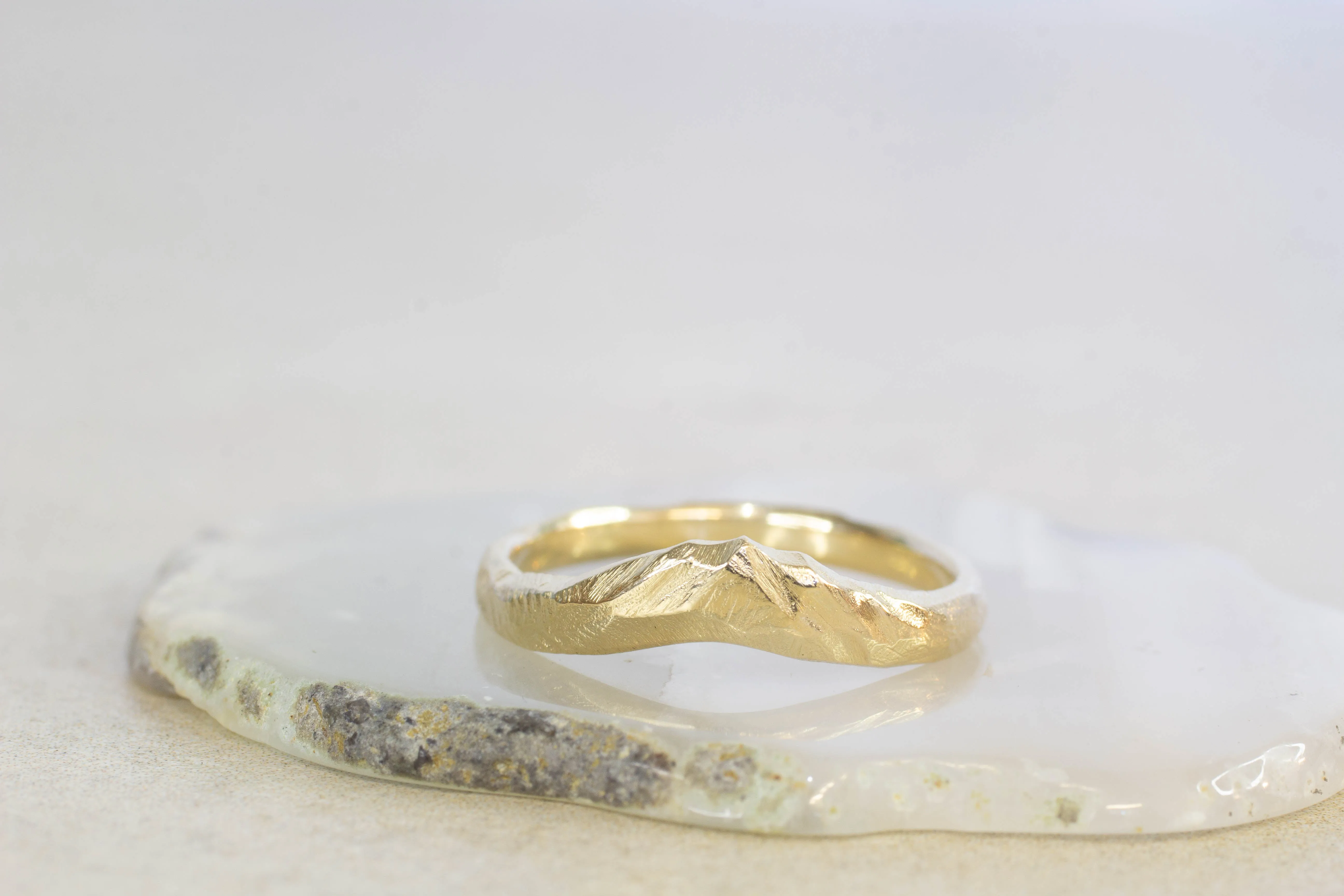 Mountain Fitted Band - Yellow Gold sold by Sophie Divett Jewelry product image thumbnail 3