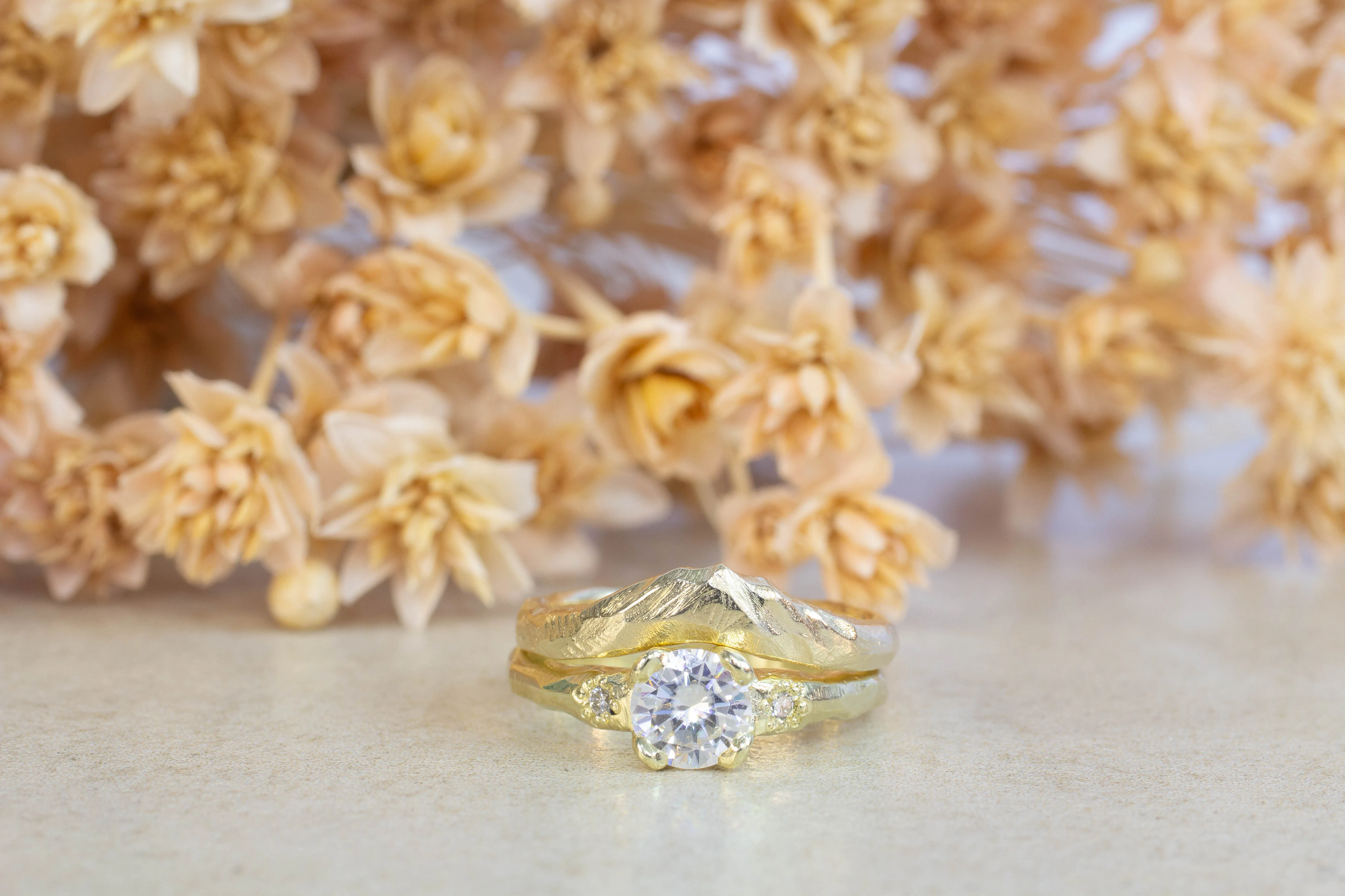 Mountain Fitted Band - Yellow Gold sold by Sophie Divett Jewelry product image thumbnail 5