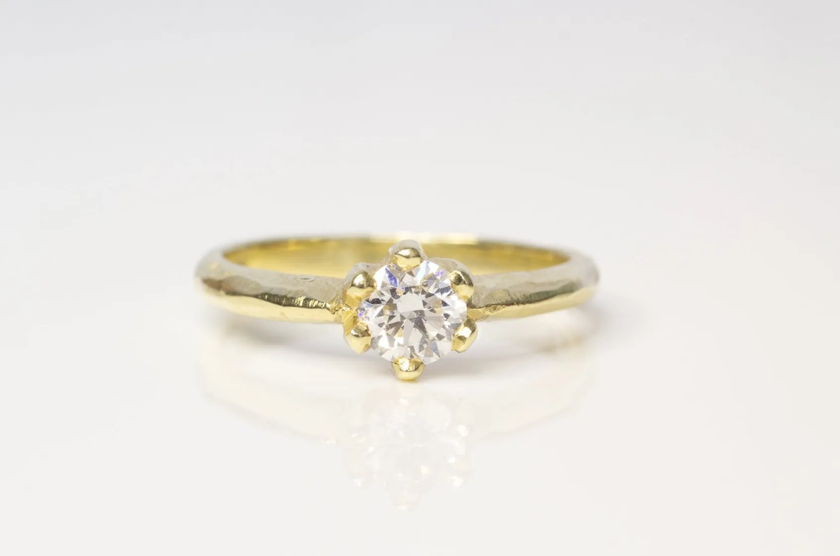 Vesta Ring - 14ct Yellow Gold with 0.5ct White Recycled Diamond sold by Sophie Divett Jewelry