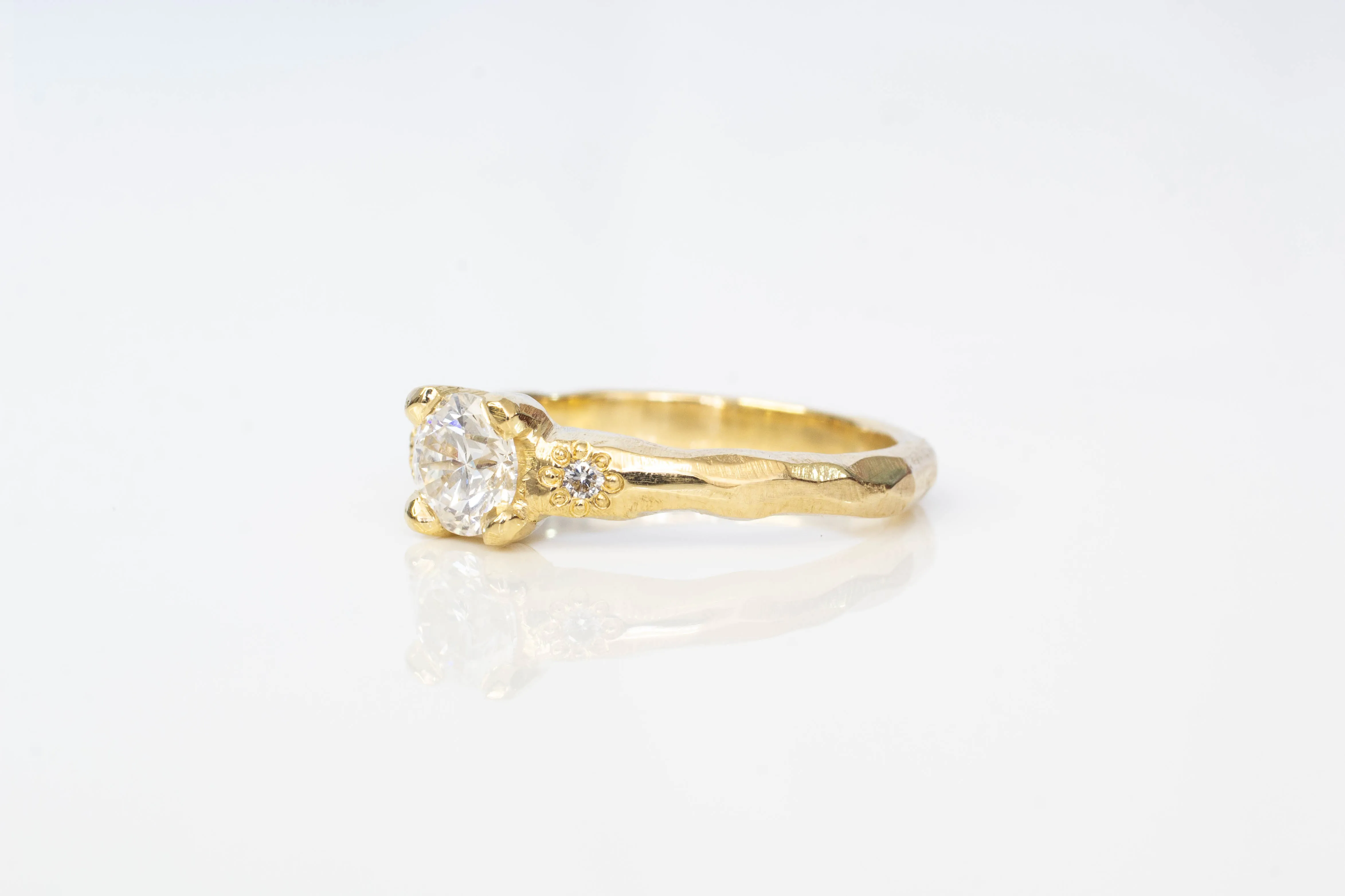Mira Ring - 18ct Yellow Gold with Recycled Diamonds sold by Sophie Divett Jewelry product image thumbnail 5