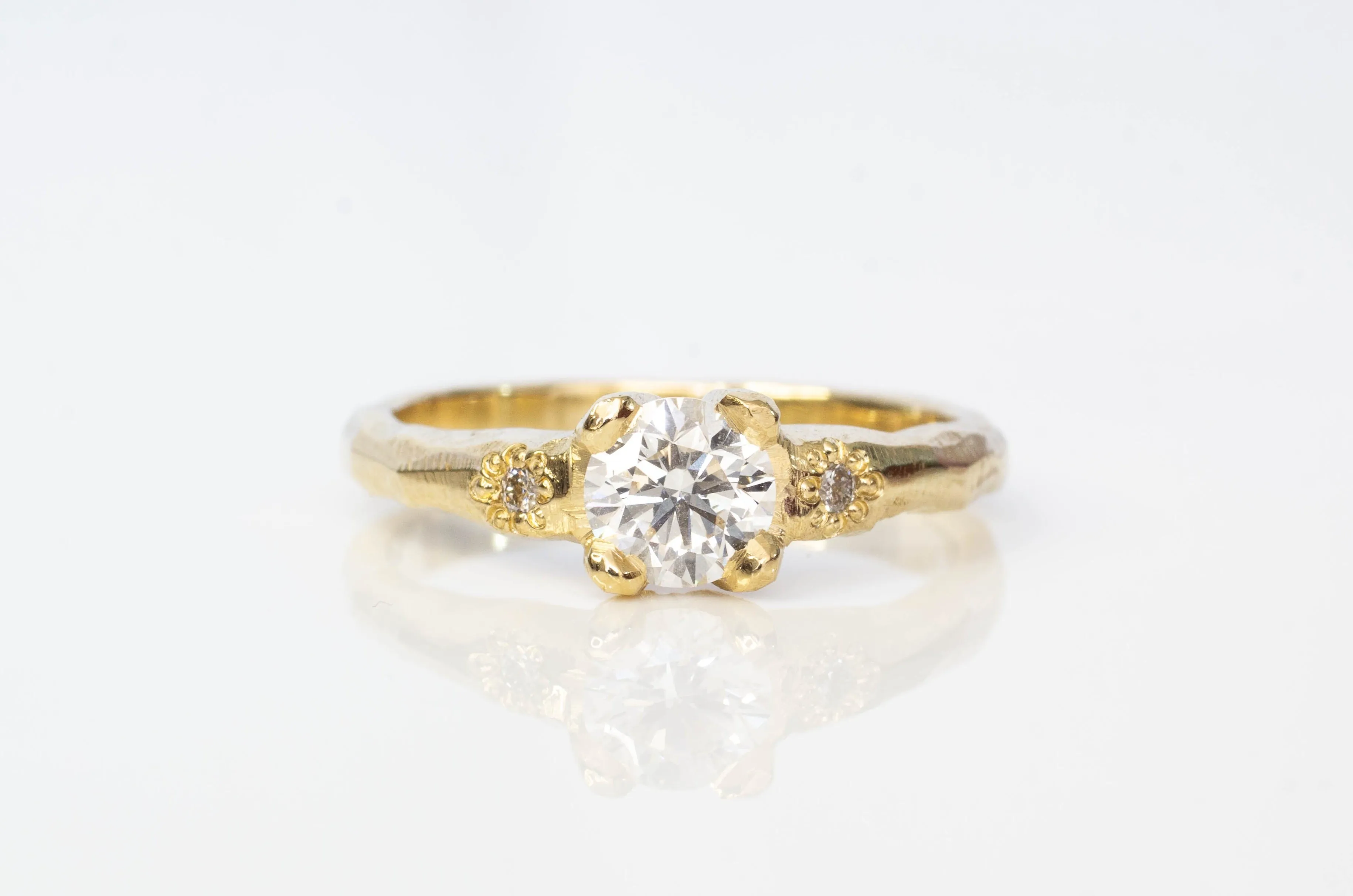Mira Ring - 18ct Yellow Gold with Recycled Diamonds sold by Sophie Divett Jewelry