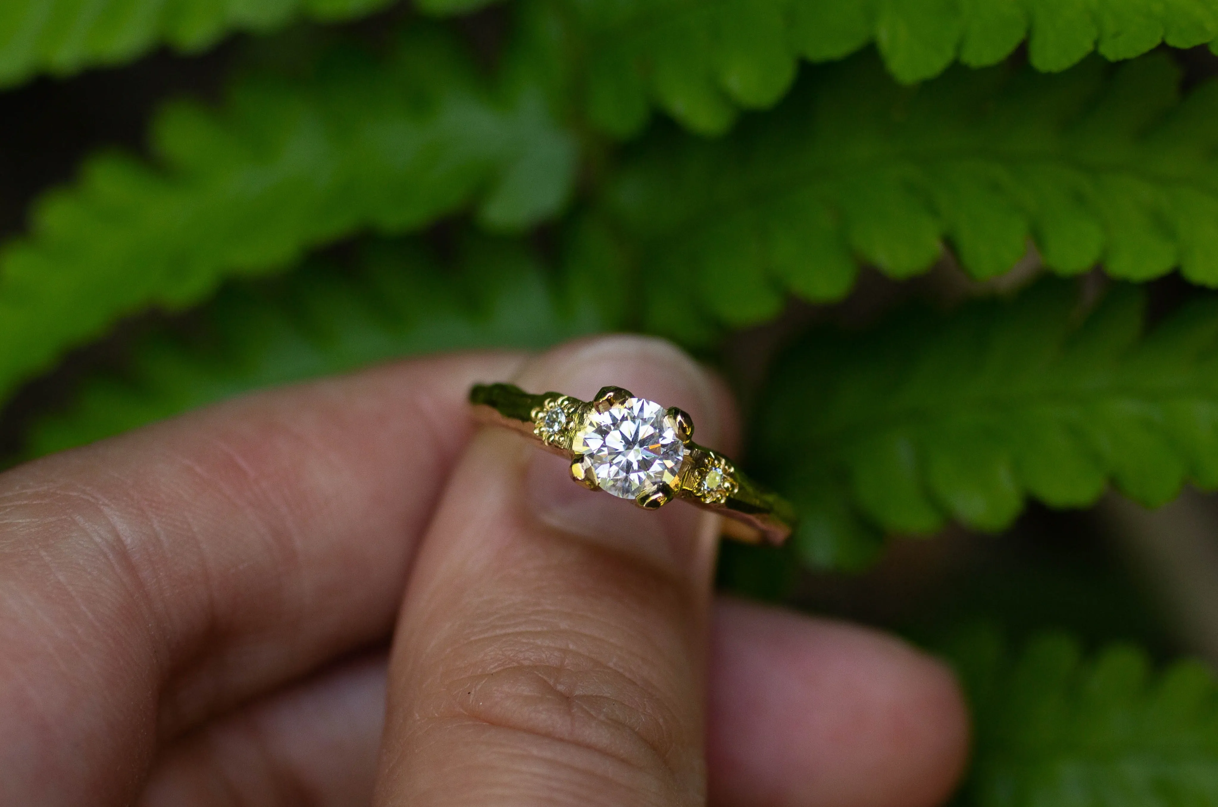 Mira Ring - 18ct Yellow Gold with Recycled Diamonds sold by Sophie Divett Jewelry product image thumbnail 4