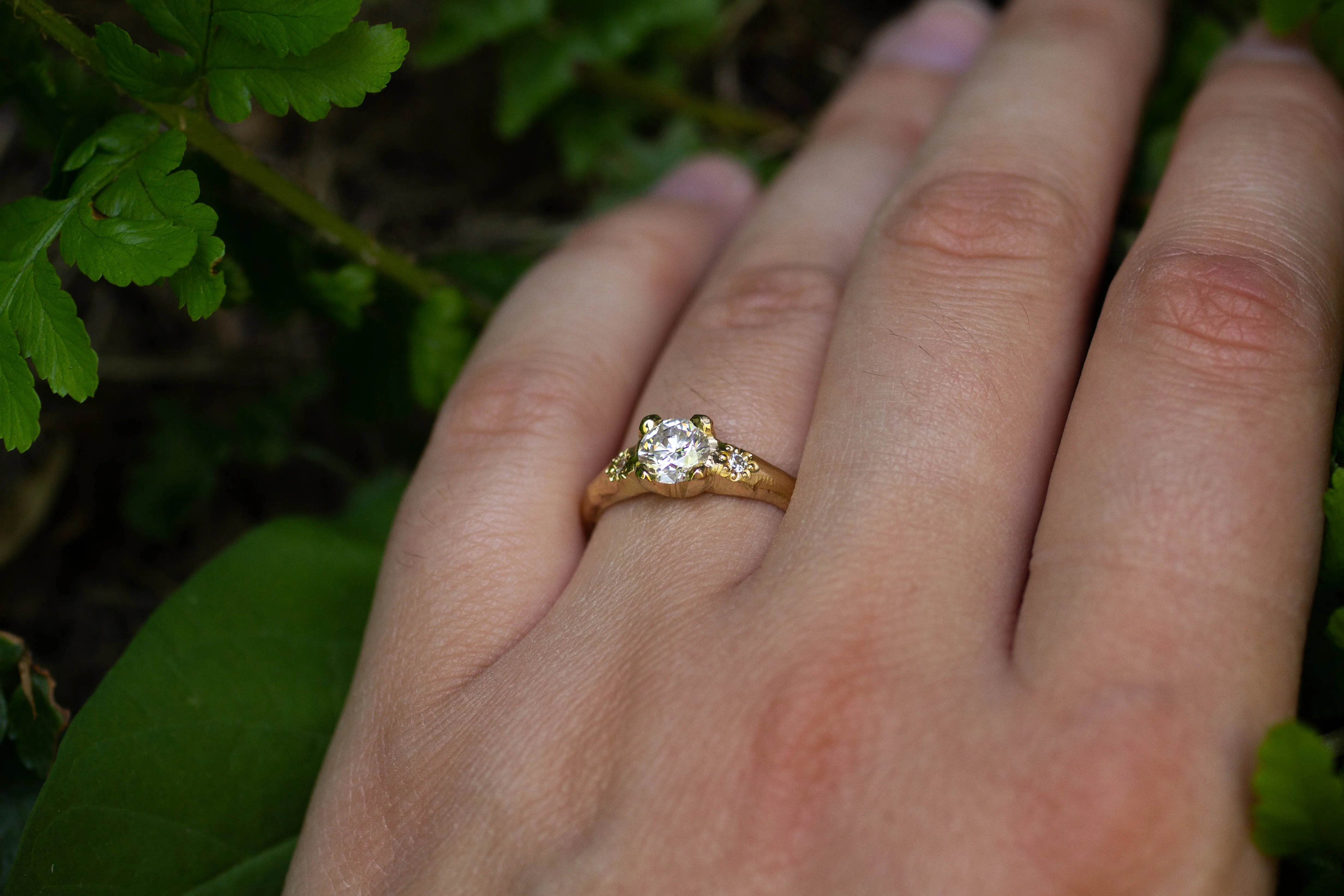 Mira Ring - 18ct Yellow Gold with Recycled Diamonds sold by Sophie Divett Jewelry product image thumbnail 3