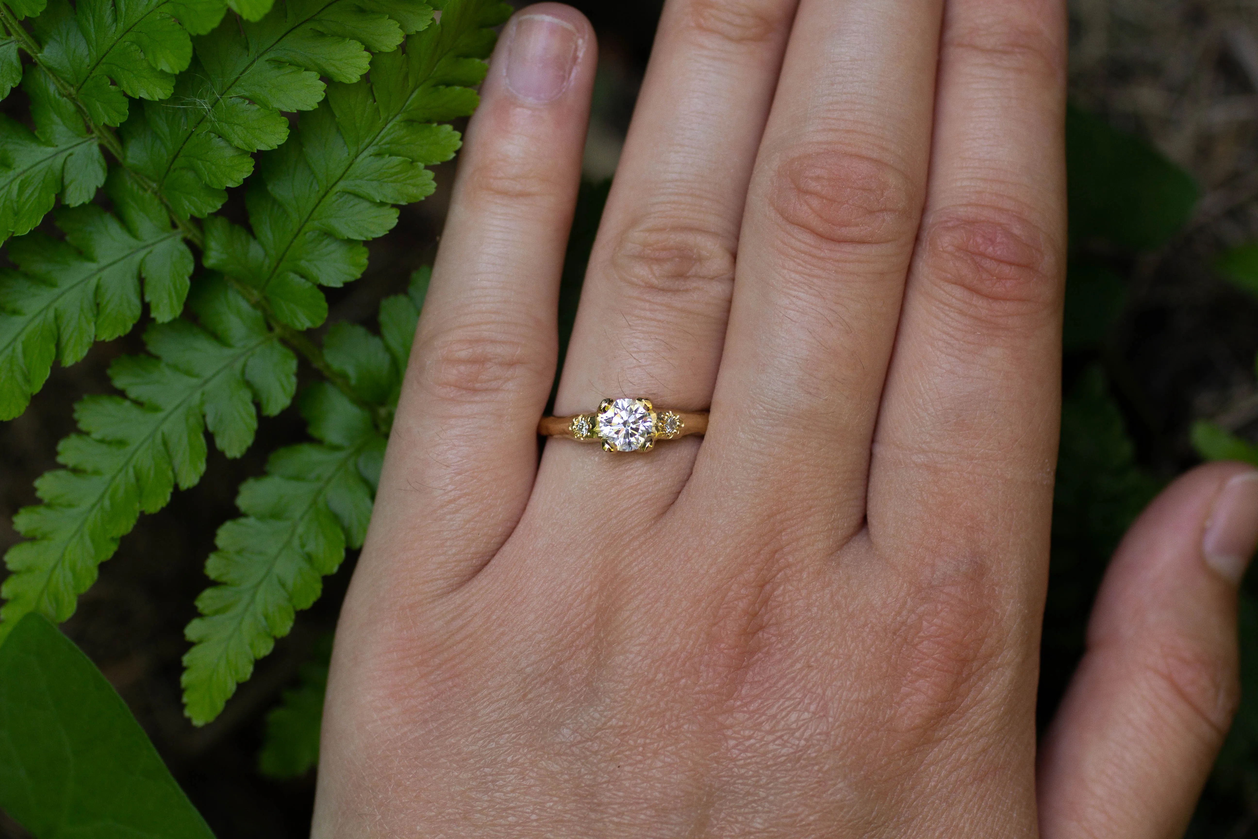 Mira Ring - 18ct Yellow Gold with Recycled Diamonds sold by Sophie Divett Jewelry product image thumbnail 2