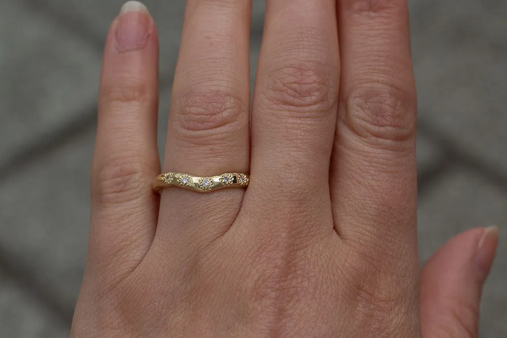 Terra Fitted Band with Diamonds - Yellow Gold sold by Sophie Divett Jewelry product image thumbnail 5