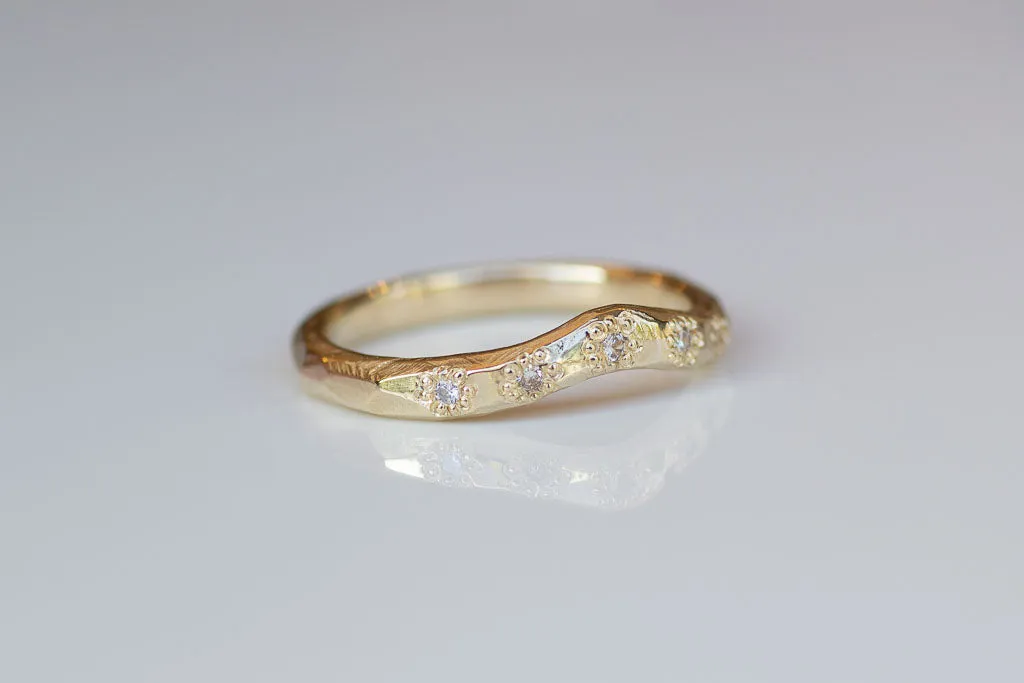Terra Fitted Band with Diamonds - Yellow Gold sold by Sophie Divett Jewelry product image thumbnail 3