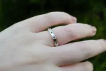 Eternity Band - 9ct White Gold with Green-Blue Sapphires sold by Sophie Divett Jewelry