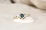 Vesper Ring - 9ct White Gold with Blue-Green Sapphire sold by Sophie Divett Jewelry