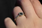 Vesper Ring - 9ct White Gold with Blue-Green Sapphire sold by Sophie Divett Jewelry