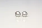 Button Pearl Studs - Silver - 8-9mm sold by Sophie Divett Jewelry