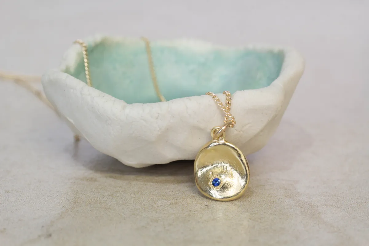 Water Drop Pendant - Yellow Gold sold by Sophie Divett Jewelry