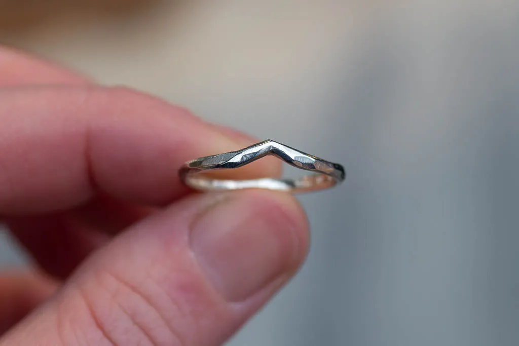 Peak Fitted Band - White Gold sold by Sophie Divett Jewelry product image thumbnail 3