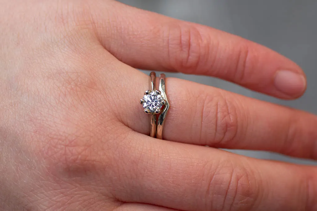 Peak Fitted Band - White Gold sold by Sophie Divett Jewelry product image thumbnail 5