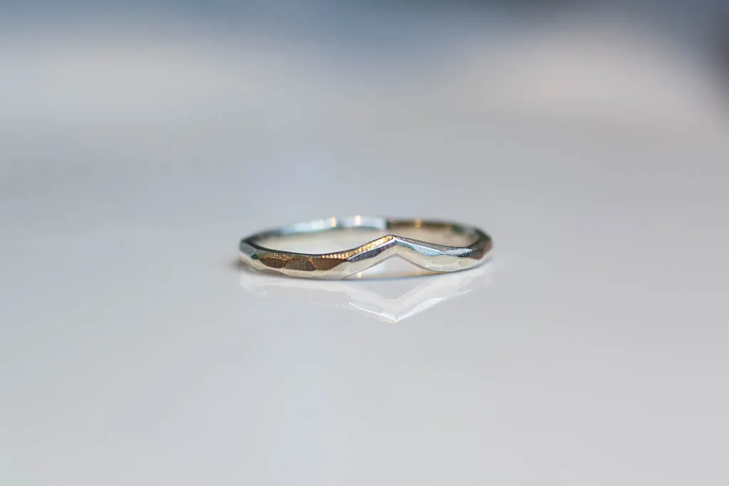 Peak Fitted Band - White Gold sold by Sophie Divett Jewelry product image thumbnail 2