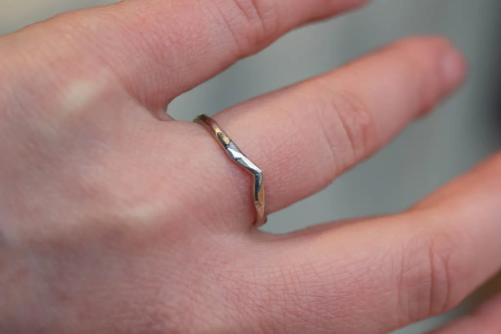 Peak Fitted Band - White Gold sold by Sophie Divett Jewelry product image thumbnail 4