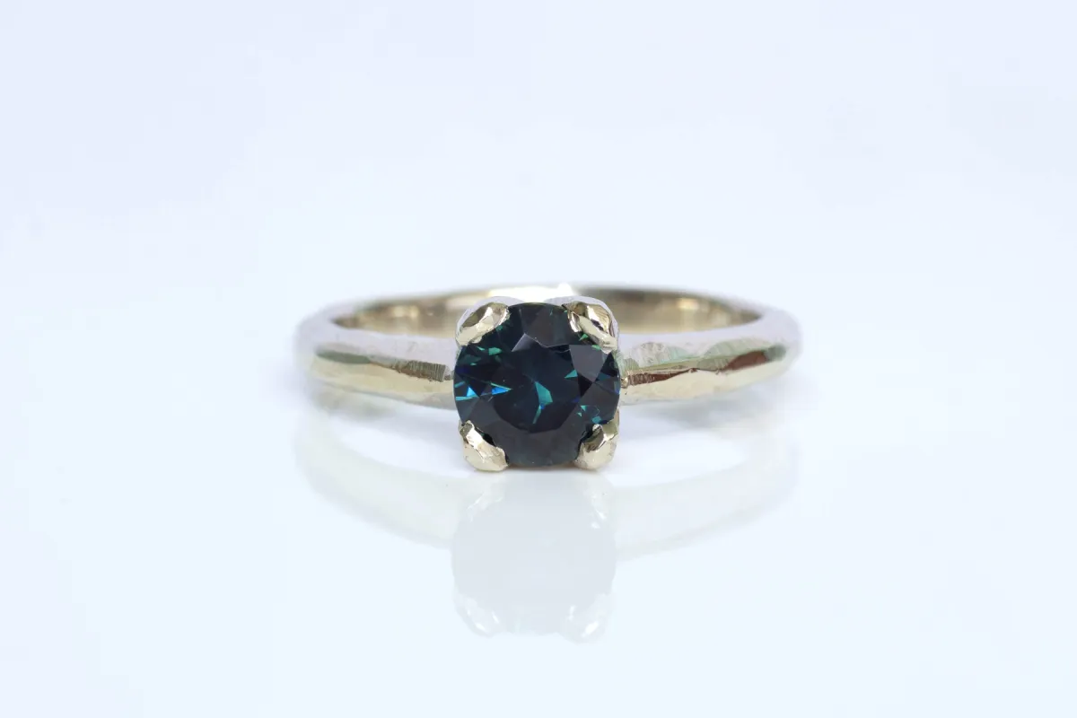 Thetis Ring - 14ct White Gold with 1.3ct Teal Sapphire sold by Sophie Divett Jewelry