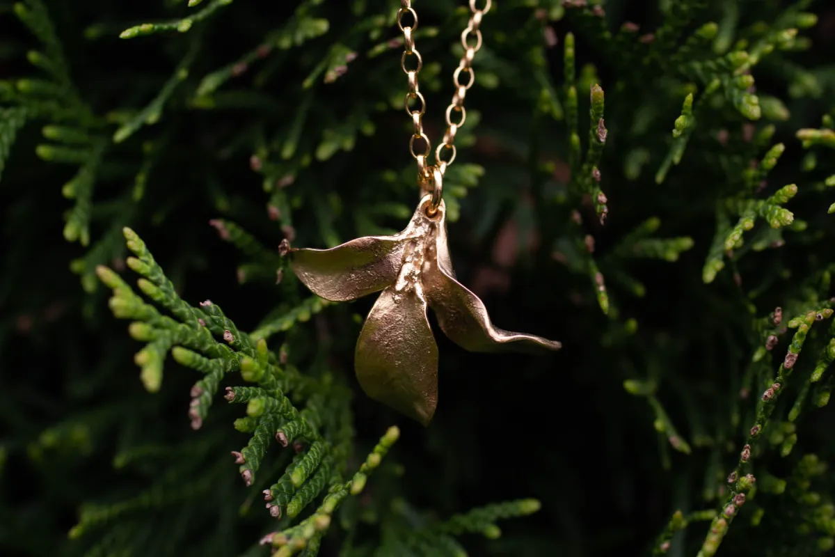 Waimea Leaf Pendant - Gold Plated sold by Sophie Divett Jewelry