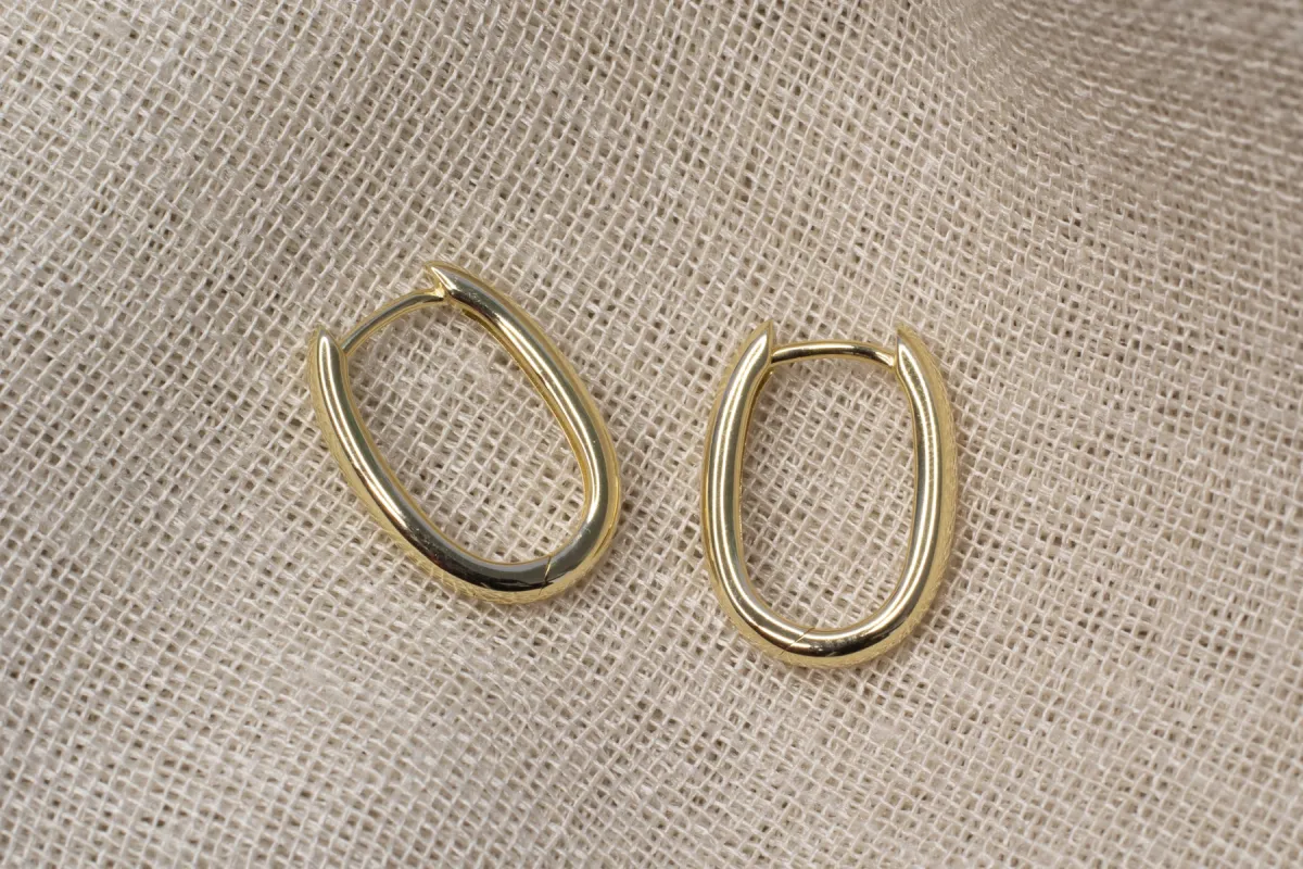 U-Shaped Huggie Earrings - 9ct Yellow Gold sold by Sophie Divett Jewelry