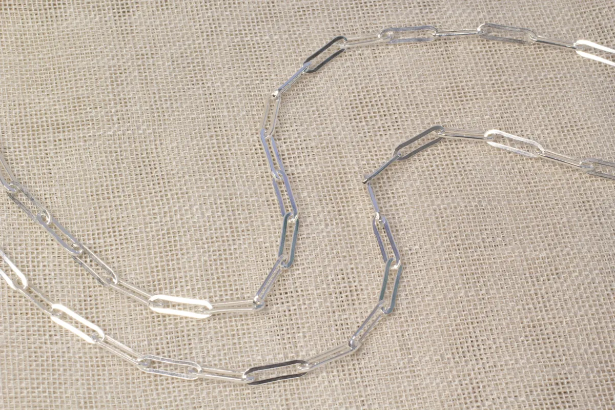 Paperclip Necklace Chain - Small - Sterling Silver sold by Sophie Divett Jewelry