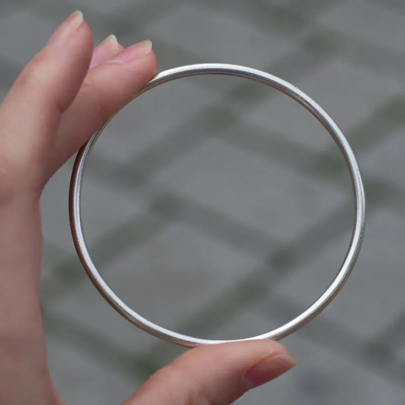 Carved Bangle - 3mm - Sterling Silver sold by Sophie Divett Jewelry