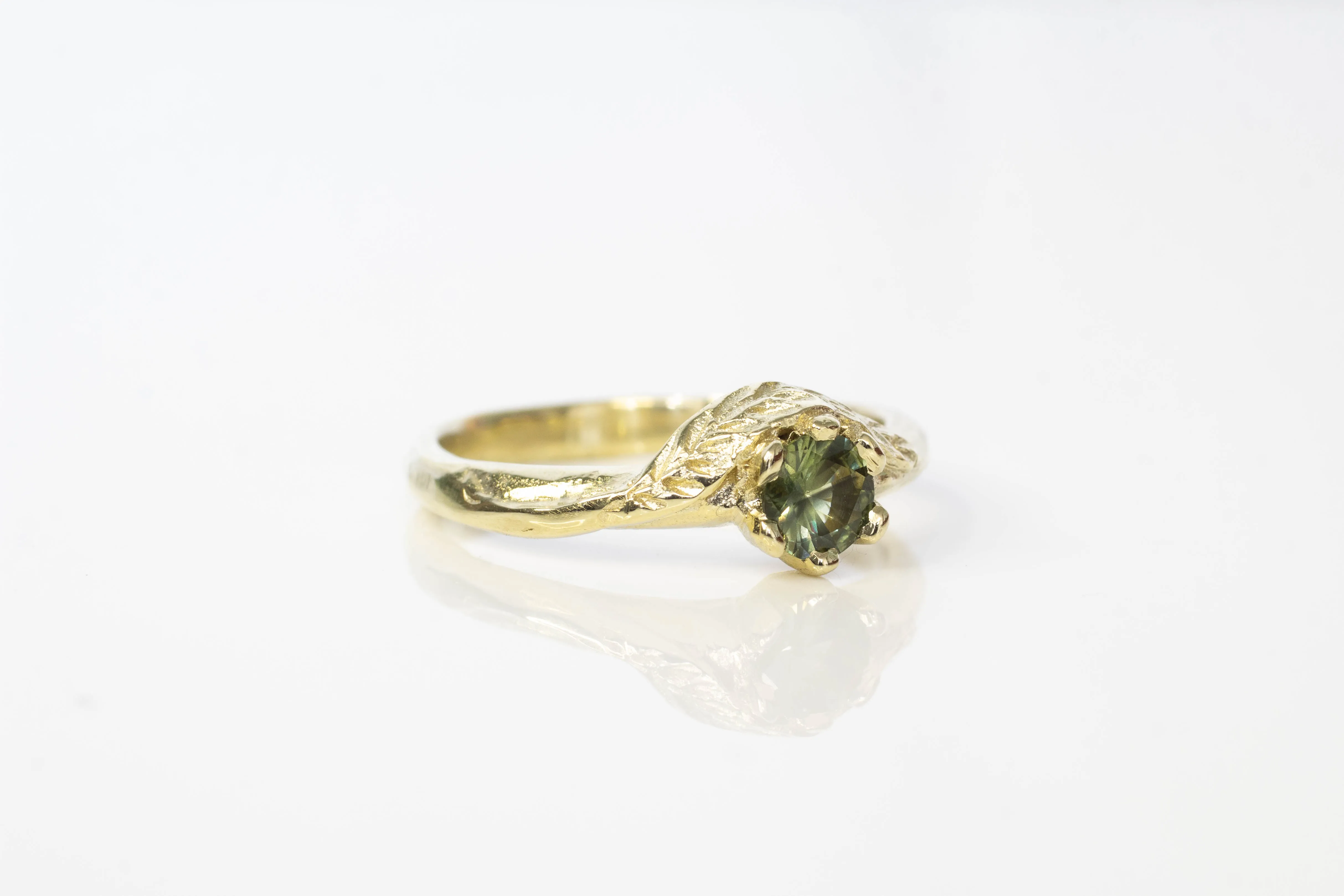 Cybele Ring - 14 carat Yellow Gold with Green Sapphire sold by Sophie Divett Jewelry product image thumbnail 5