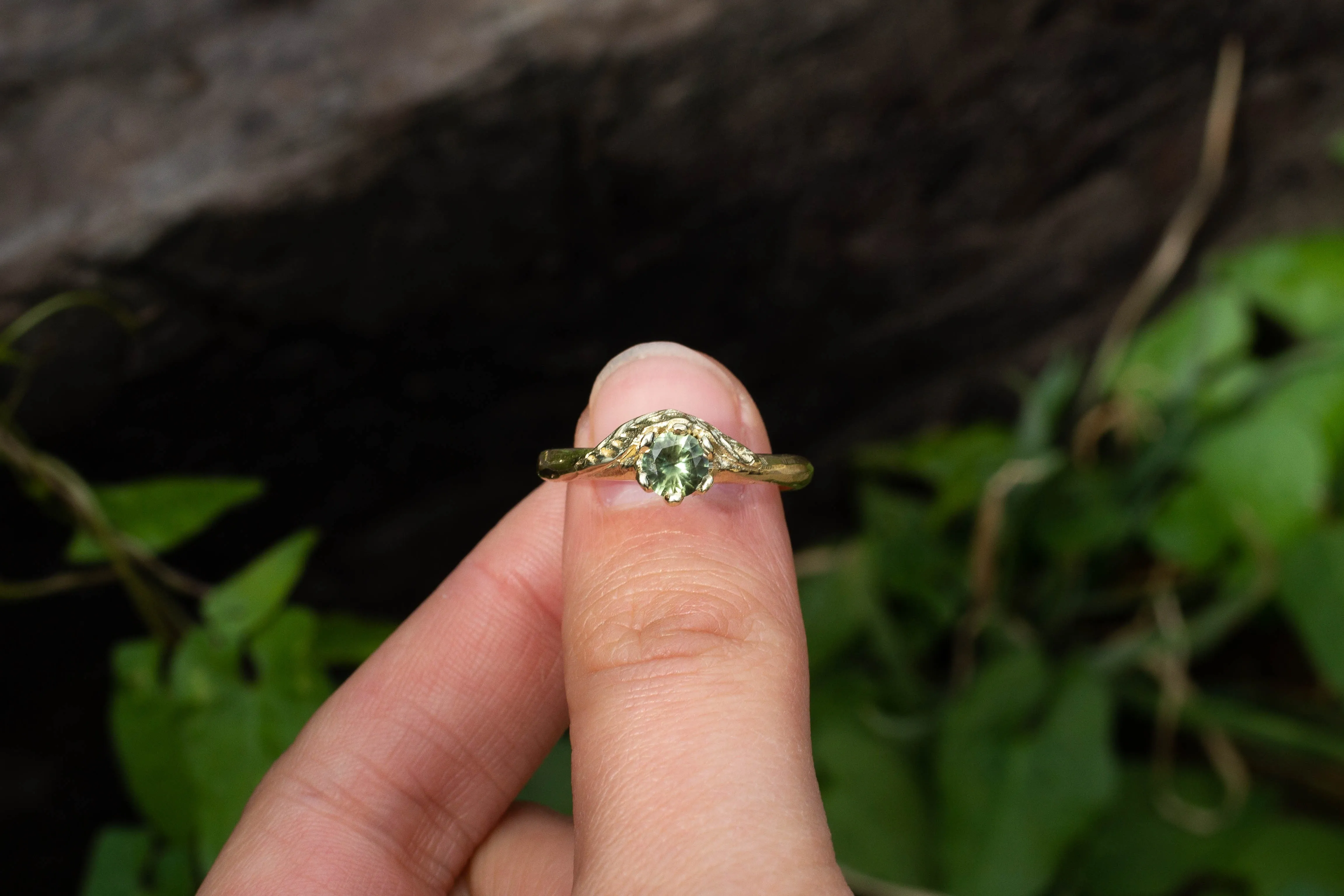 Cybele Ring - 14 carat Yellow Gold with Green Sapphire sold by Sophie Divett Jewelry product image thumbnail 3