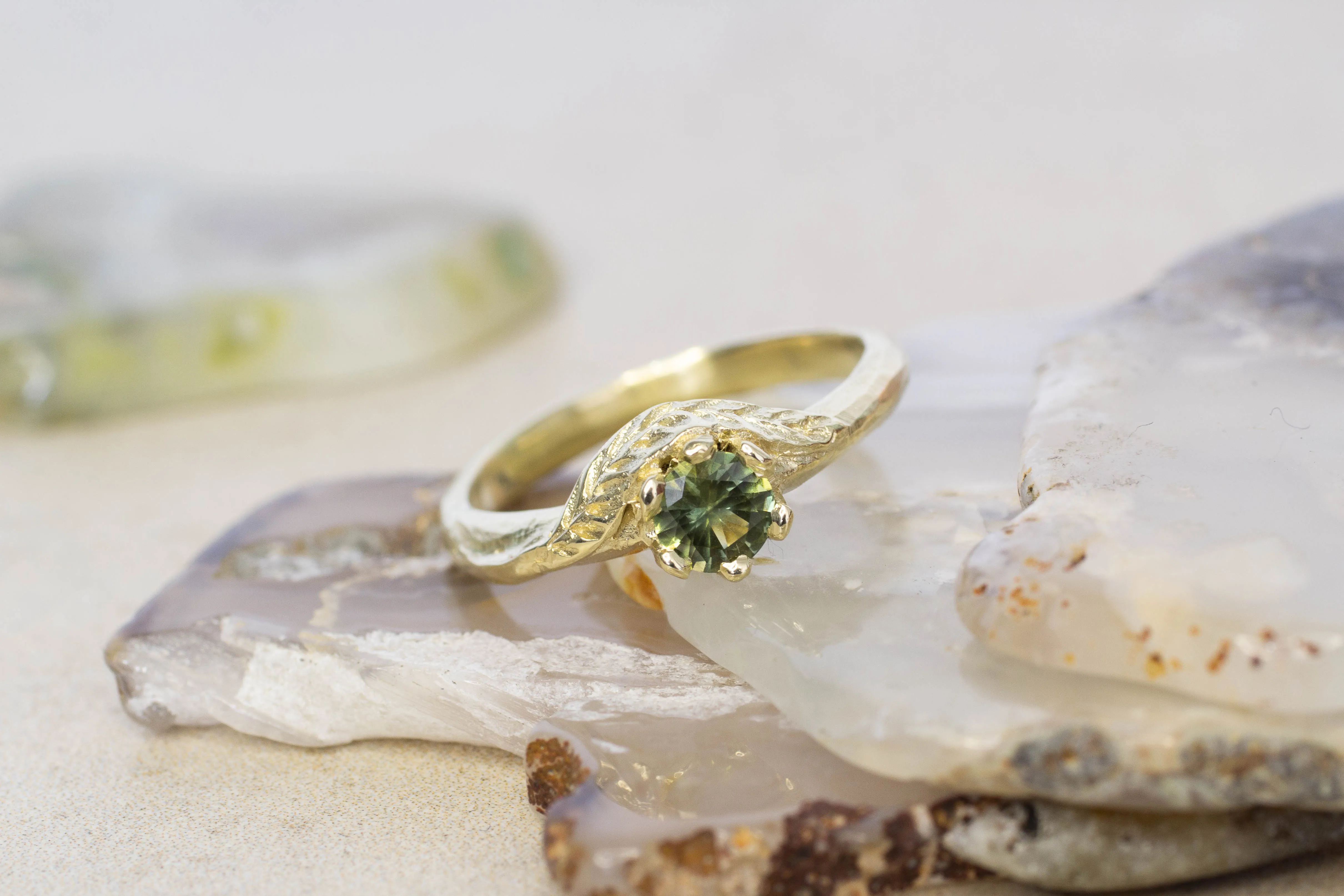 Cybele Ring - 14 carat Yellow Gold with Green Sapphire sold by Sophie Divett Jewelry product image thumbnail 2