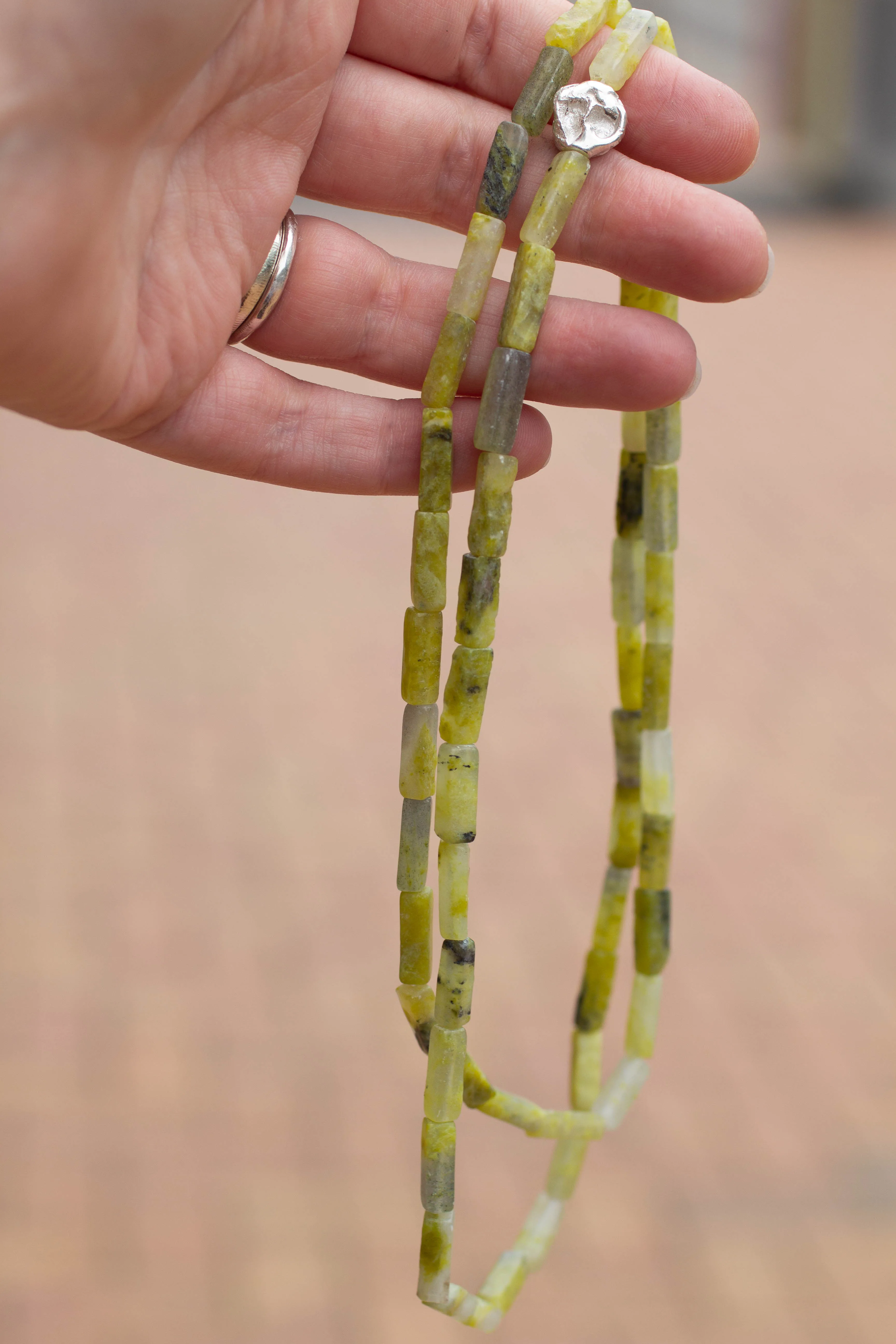 Neptune Necklace - Light Green Serpentine - #1 sold by Sophie Divett Jewelry product image thumbnail 4