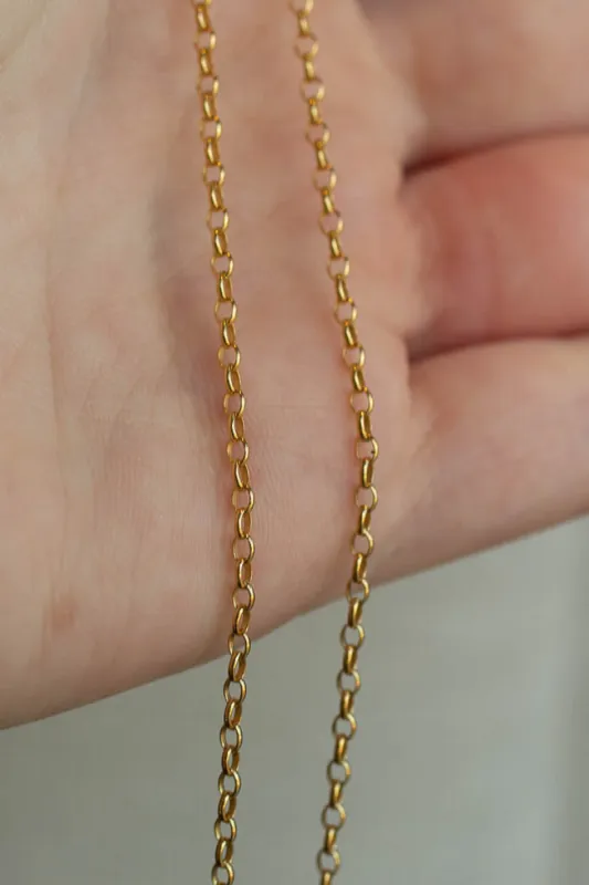 Oval Belcher Necklace Chain - Gold Plated sold by Sophie Divett Jewelry