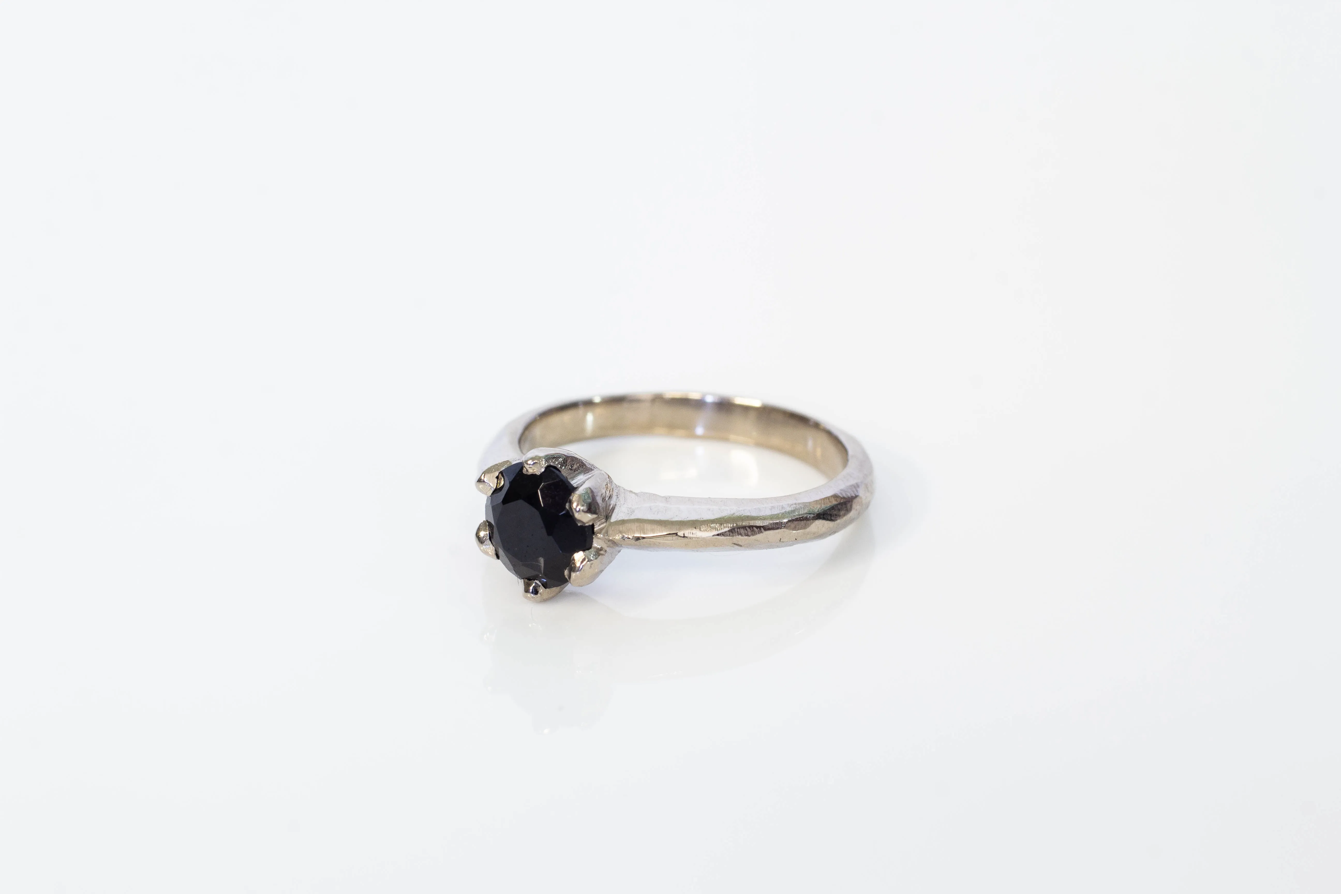 Vesta Ring - 18ct White Gold with Black Spinel sold by Sophie Divett Jewelry product image thumbnail 4