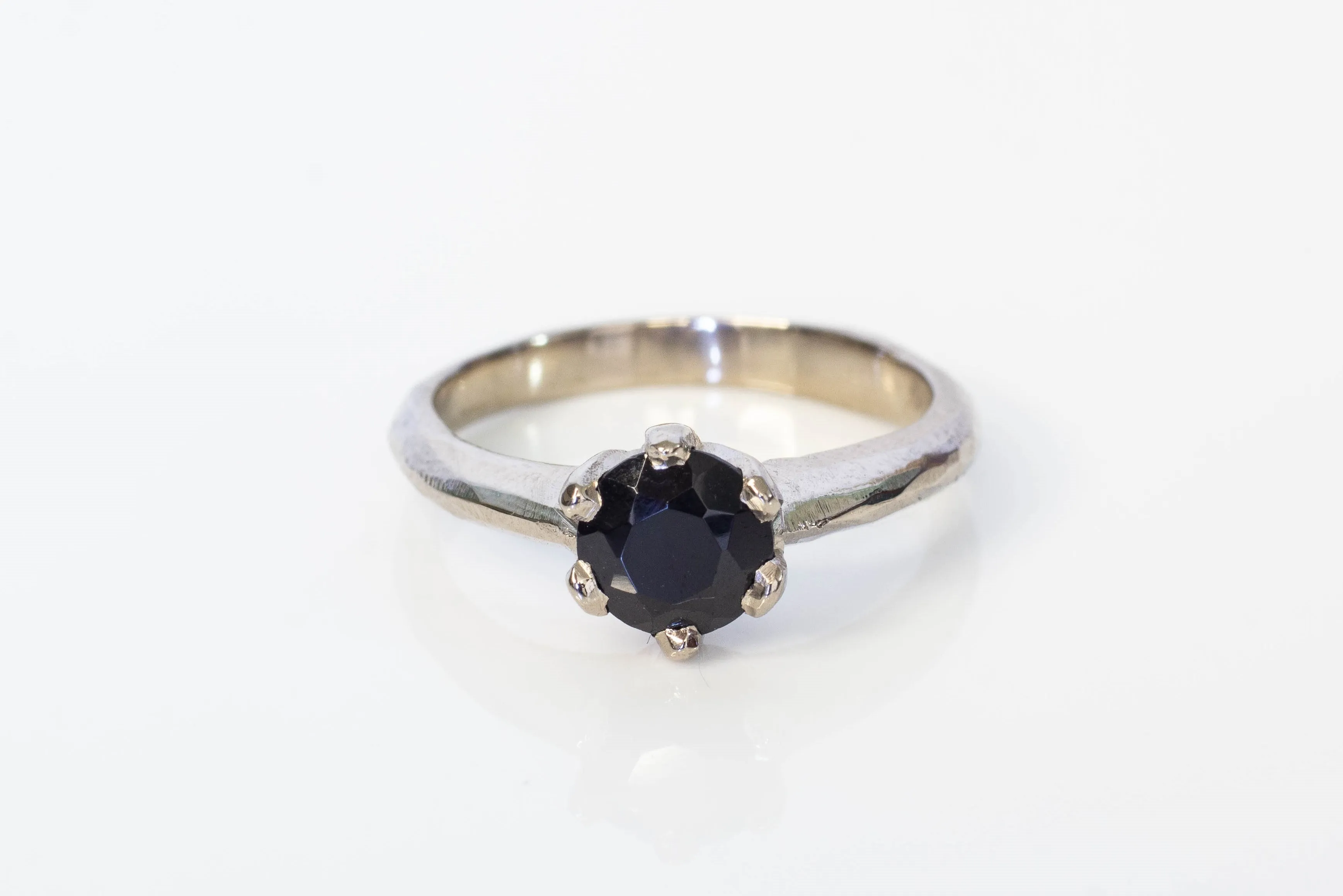 Vesta Ring - 18ct White Gold with Black Spinel sold by Sophie Divett Jewelry