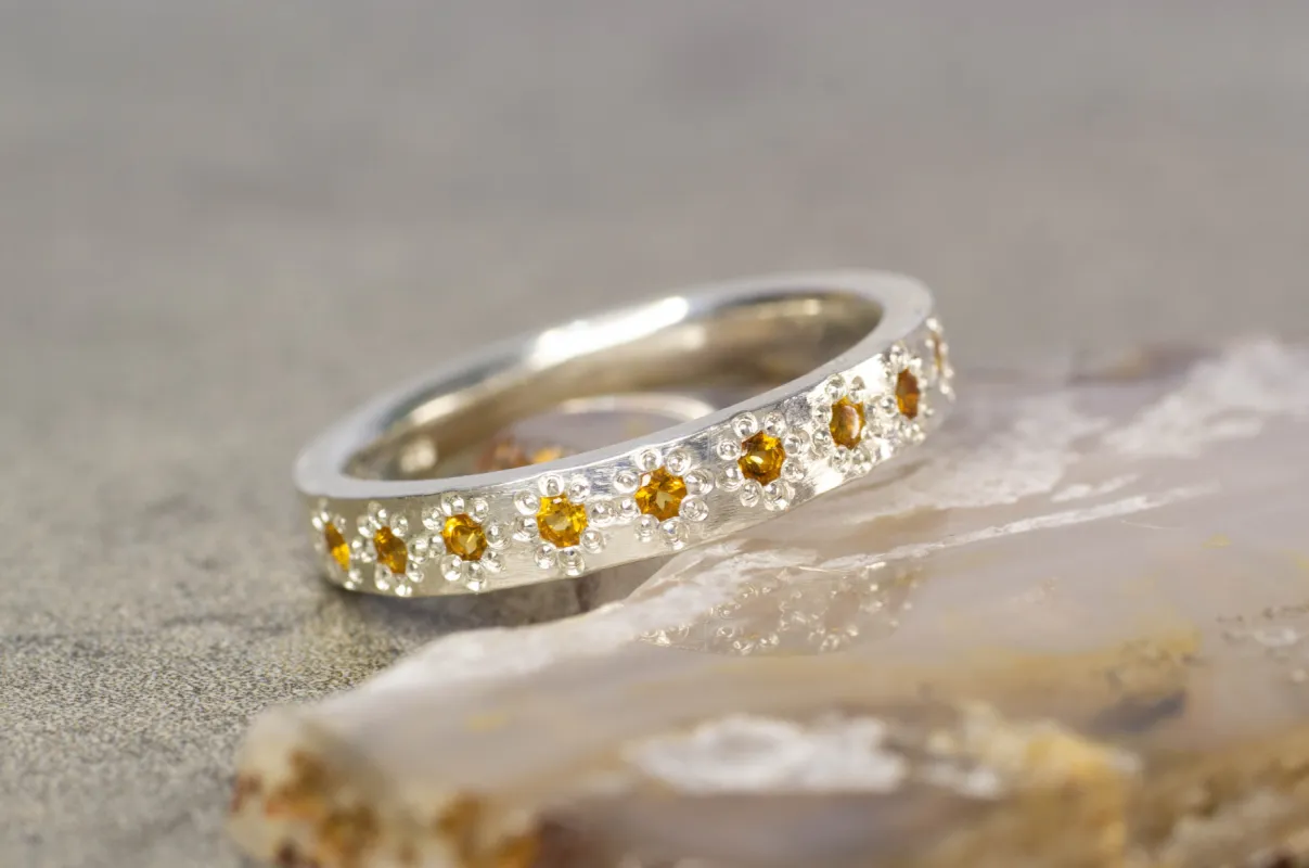 Eternity Band with Citrines - Sterling Silver sold by Sophie Divett Jewelry