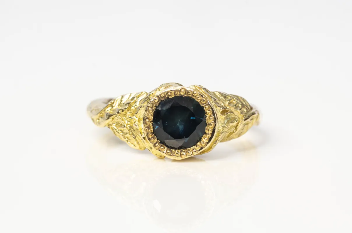 Persephone Ring - 18ct Yellow Gold with Green Sapphire sold by Sophie Divett Jewelry