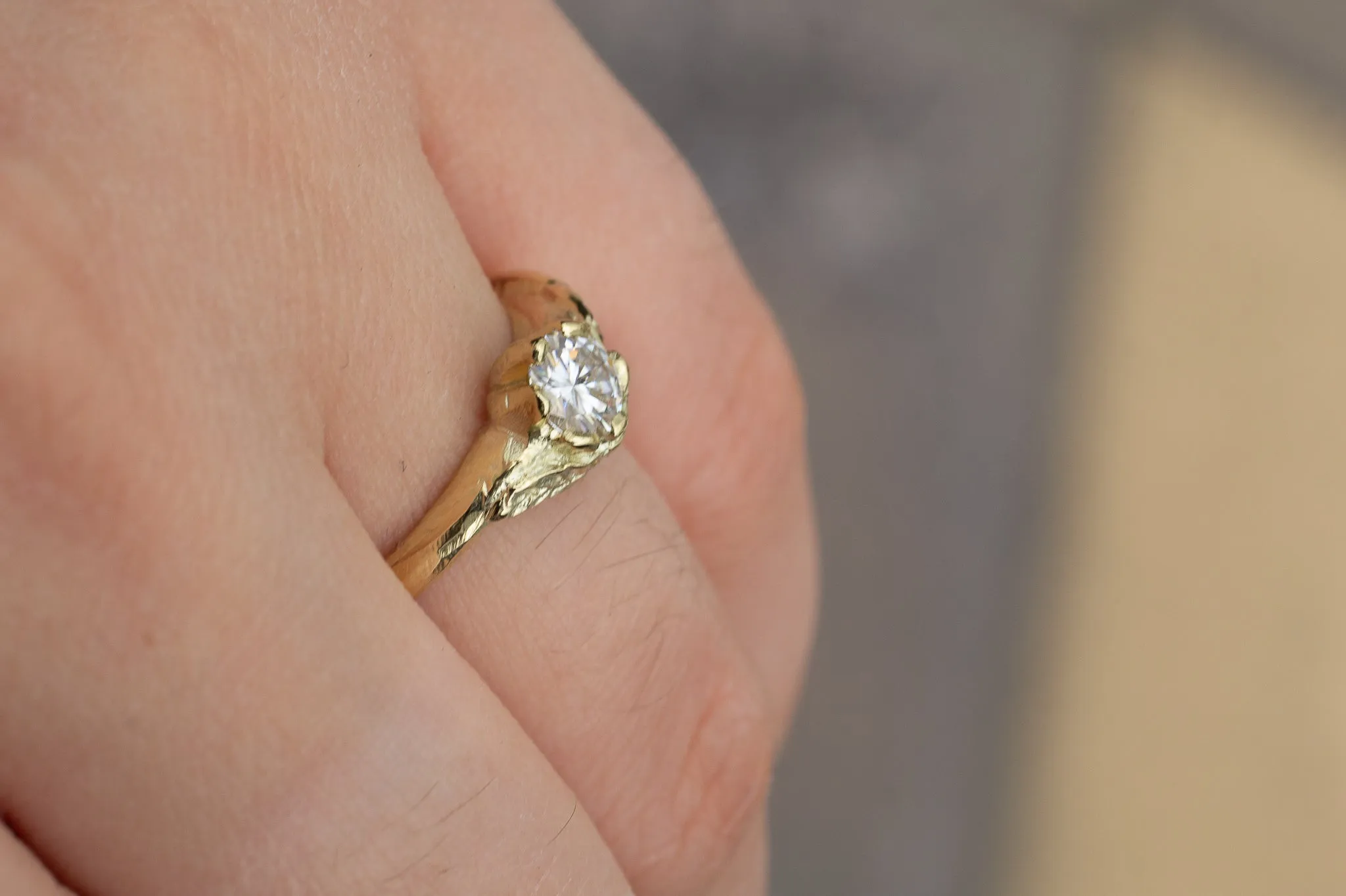 Cybele Ring - 14ct Yellow Gold with Moissanite sold by Sophie Divett Jewelry product image thumbnail 5