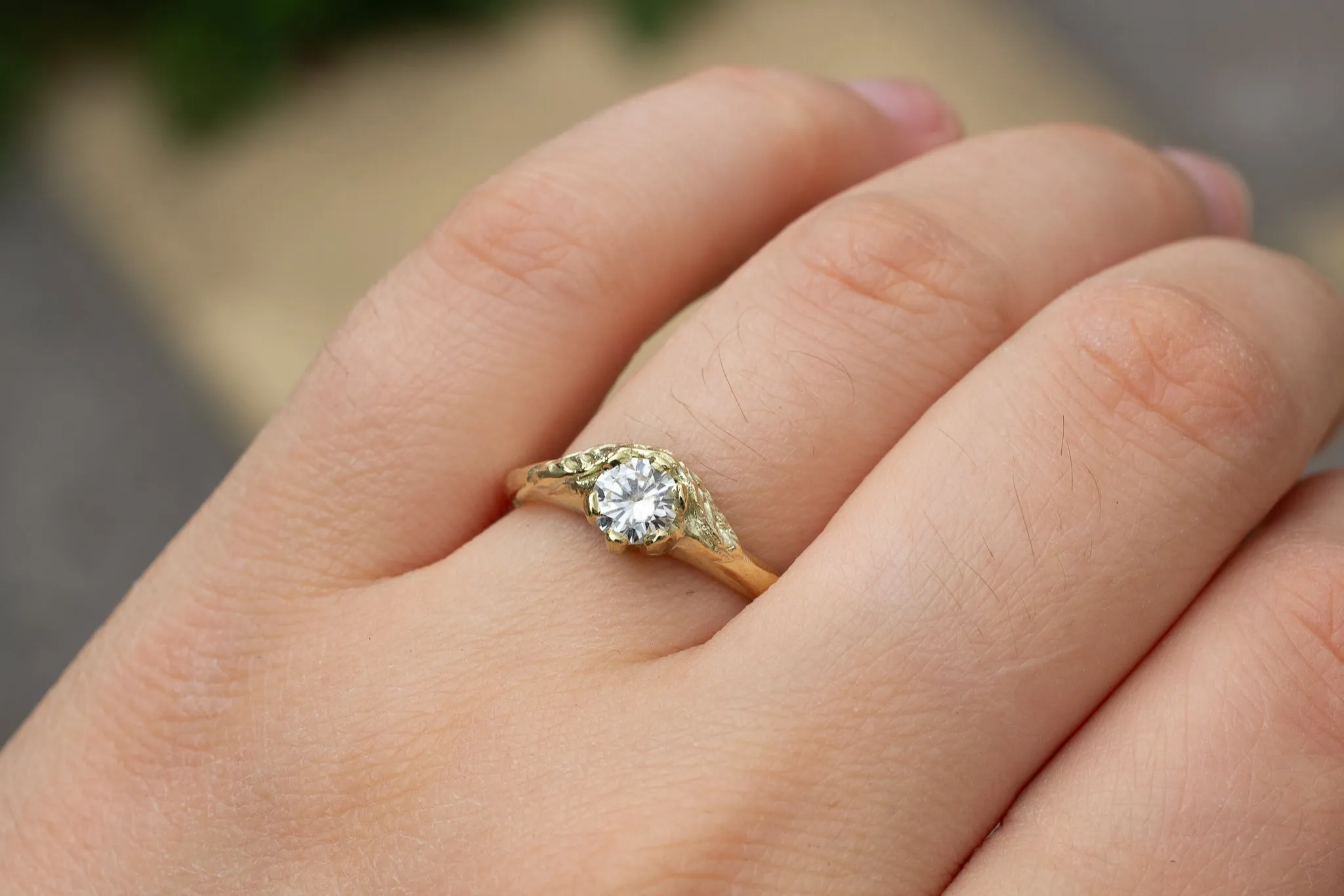 Cybele Ring - 14ct Yellow Gold with Moissanite sold by Sophie Divett Jewelry product image thumbnail 3