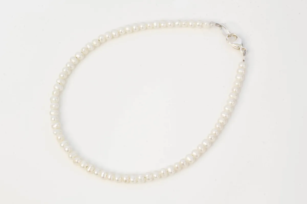 Micro Freshwater Pearl Bracelet - White sold by Sophie Divett Jewelry