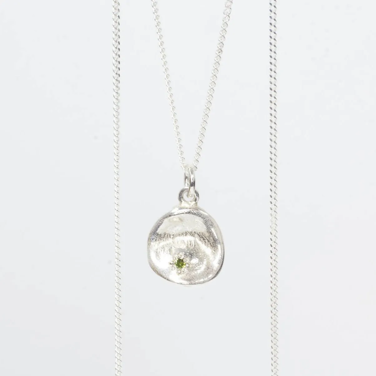 Water Drop Pendant - Sterling Silver with Sapphire sold by Sophie Divett Jewelry product image thumbnail 4